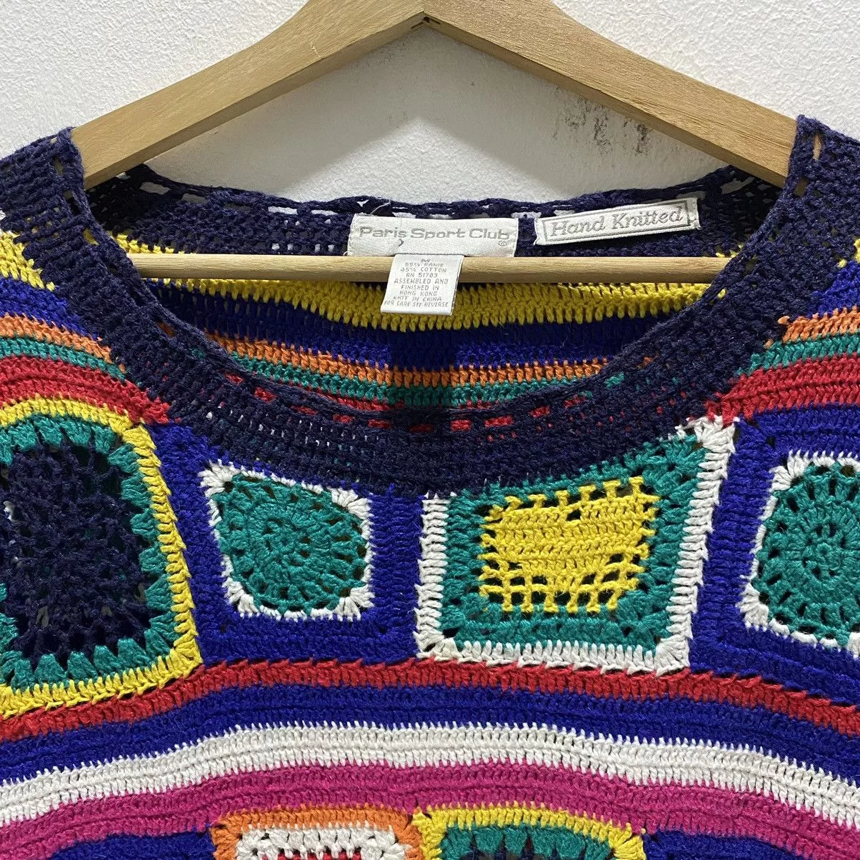 Handmade Mini Dresses Handmade CROCHET PARIS SPORT CLUB Multi