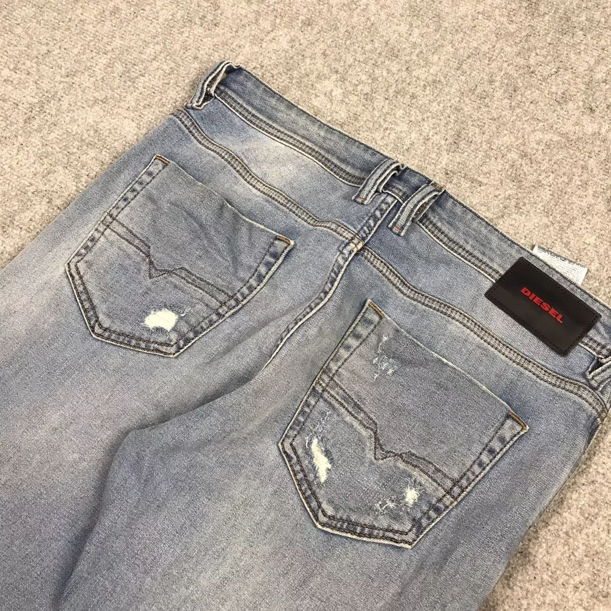 Diesel Denim SLIM DIESEL DISTRESSED JEANS PANTS Blue