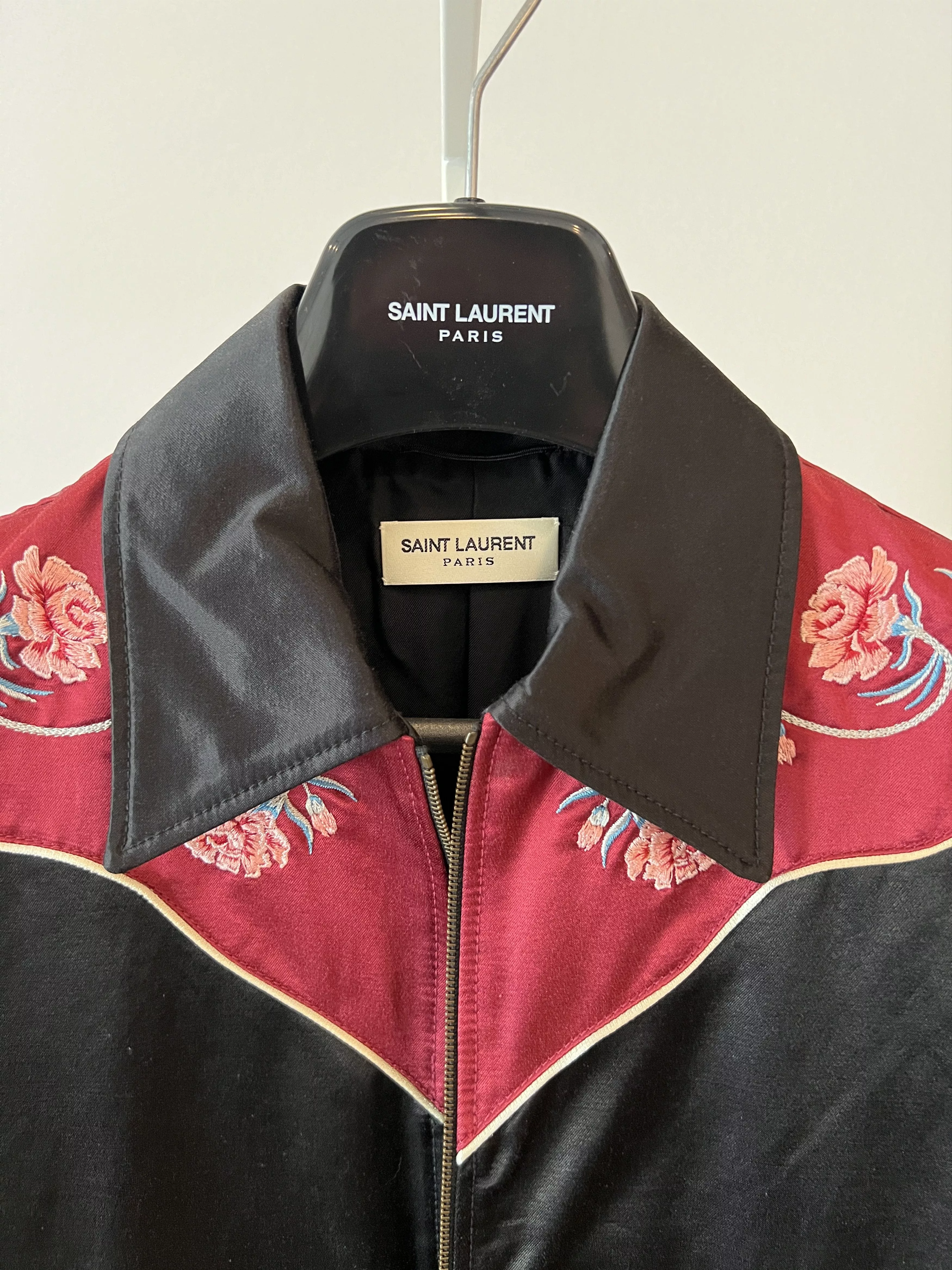 Saint Laurent Paris Bombers Saint Laurent Paris Western Teddy Jacket Black