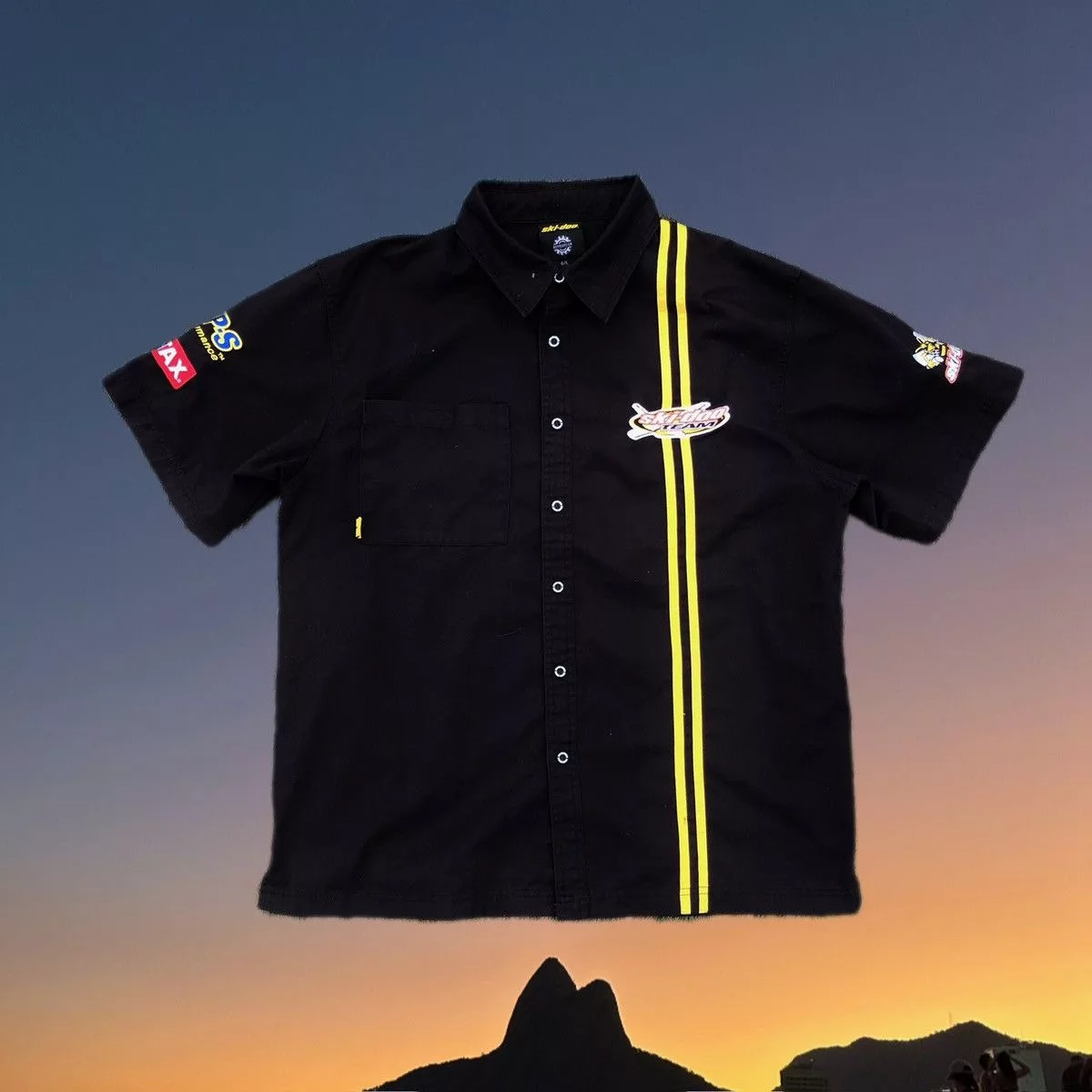 Grailed Shirts Button Ups Grailed × Vintage Ski-doo racing button shirt Black Streetwear