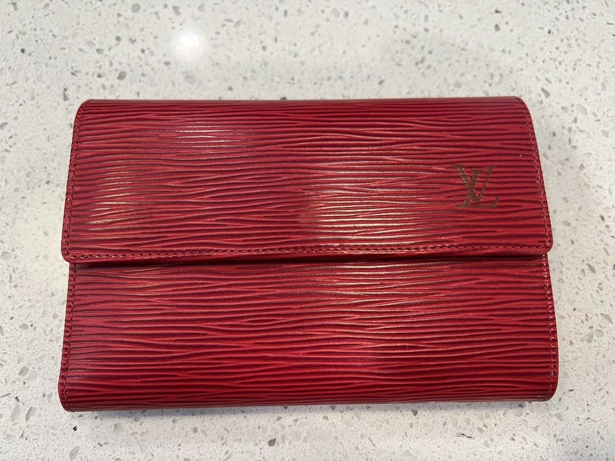 Louis Vuitton Wallets Louis Vuitton Vintage Red Epi Porte Tresor Etui Wallet