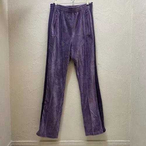 Needles Sweatpants Joggers Needles Sweat Pants Velour Track Side Tape Purple