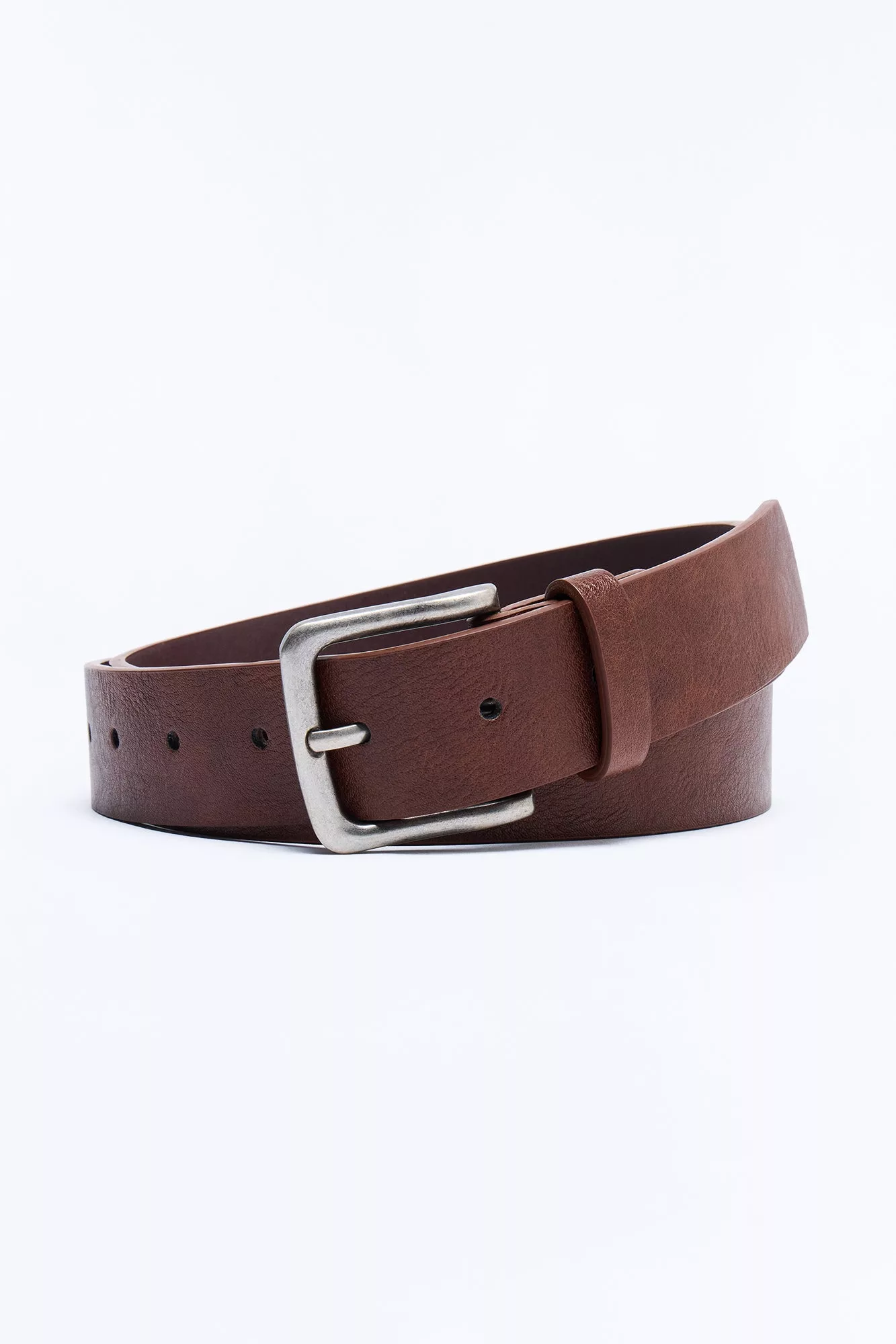 Essential Basic Faux Leather Belt - Brown