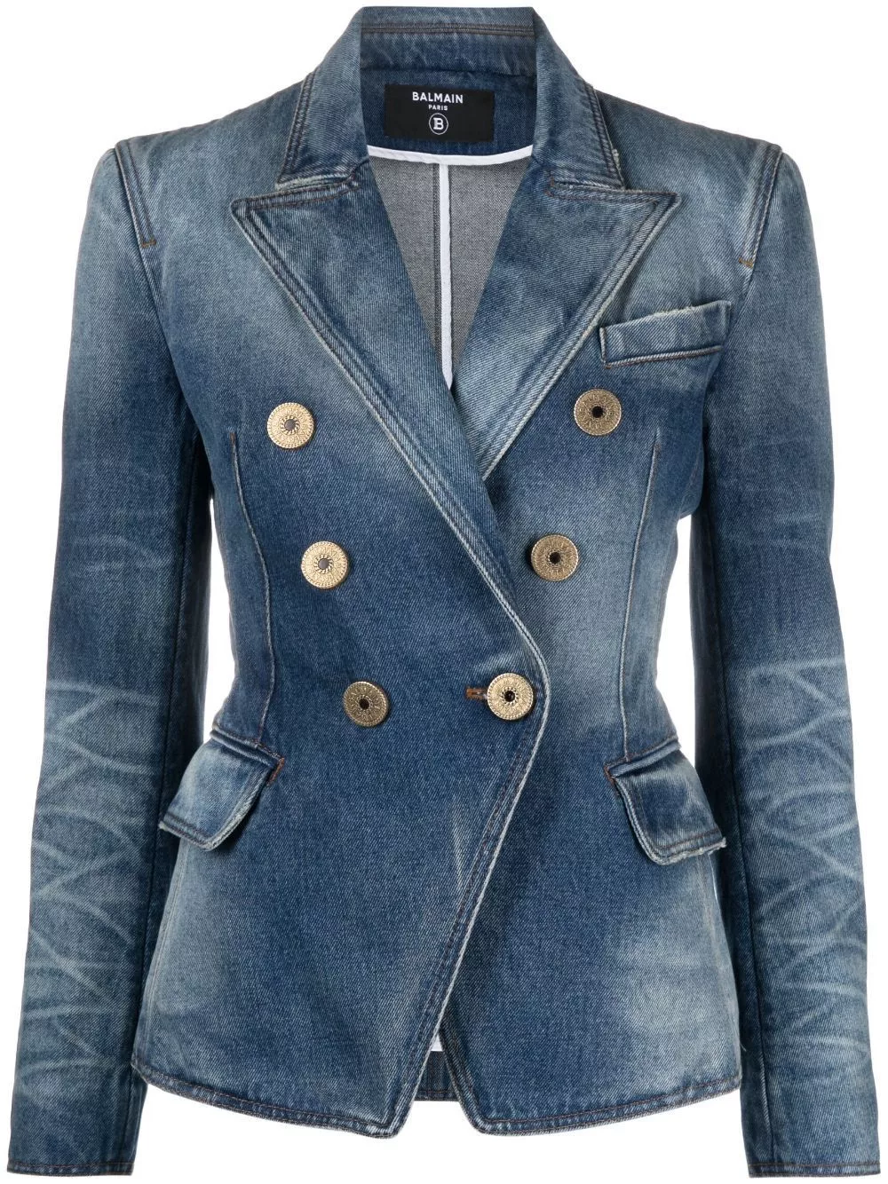Balmain Jackets Balmain o1w1db10624 Denim Jacket in Blue