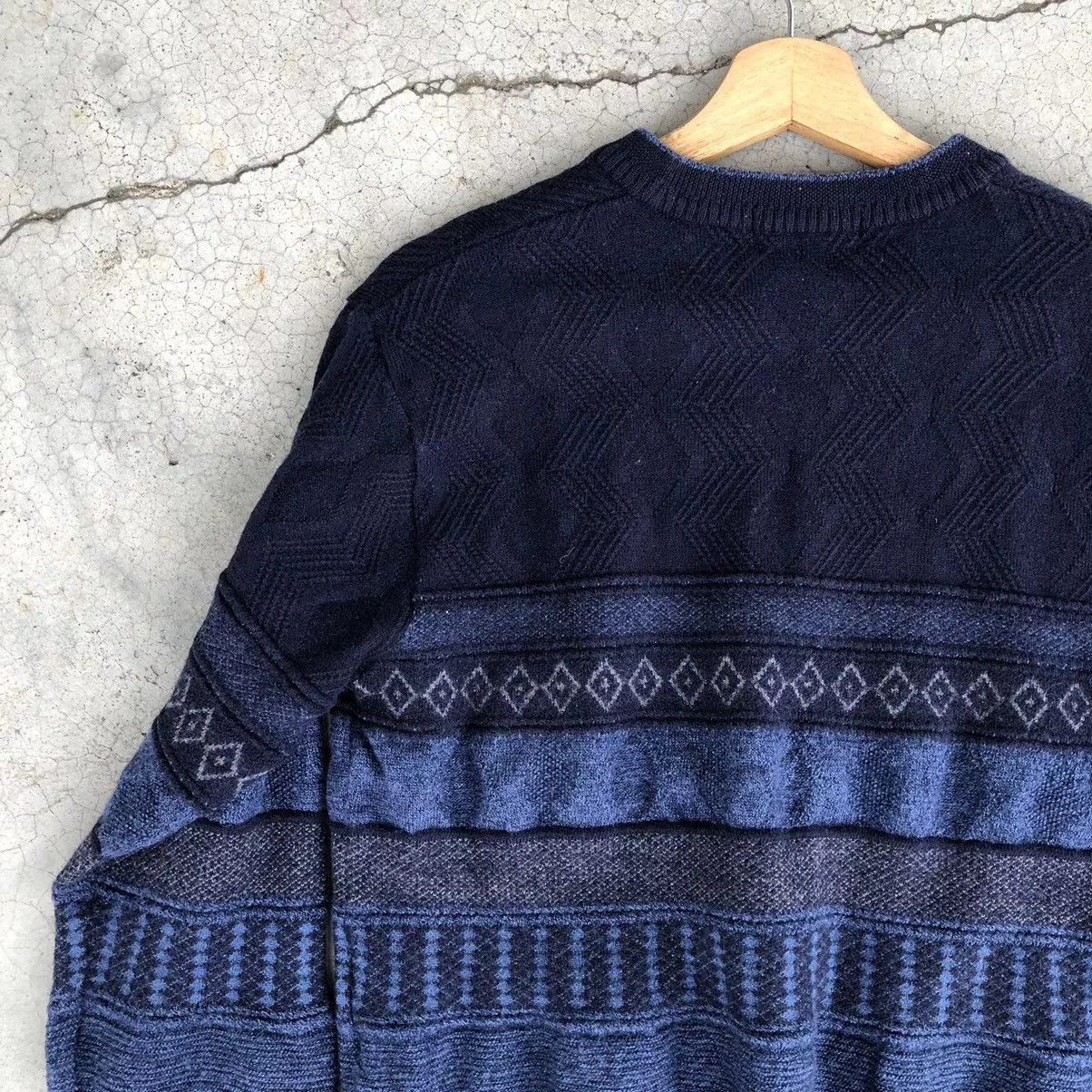Japanese Brand Sweaters Knitwear Japanese Brand 🔴Vintage Knitsweater Strecth/Memeri Like Coogi Pattern Multi Avant-Garde