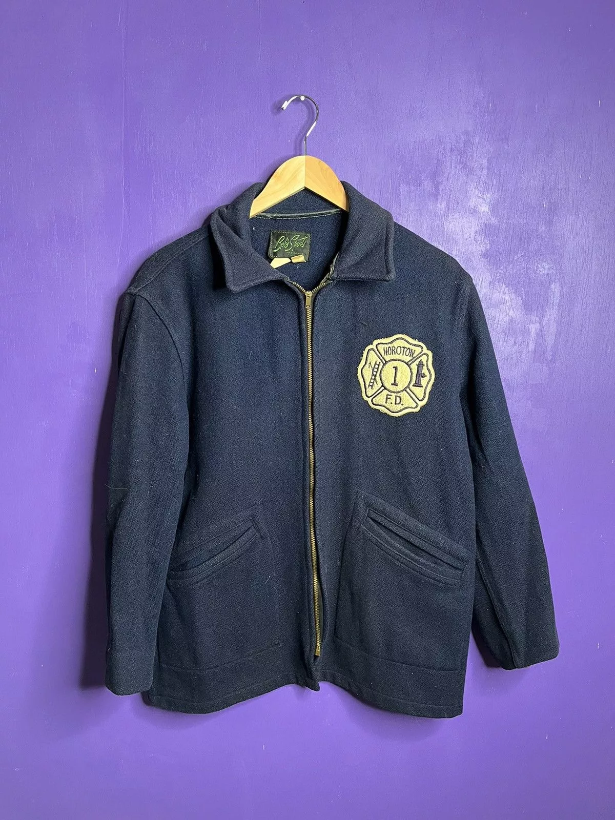 Vintage Heavy Coats Vintage 60s Noroton fire department heavy jacket Blue