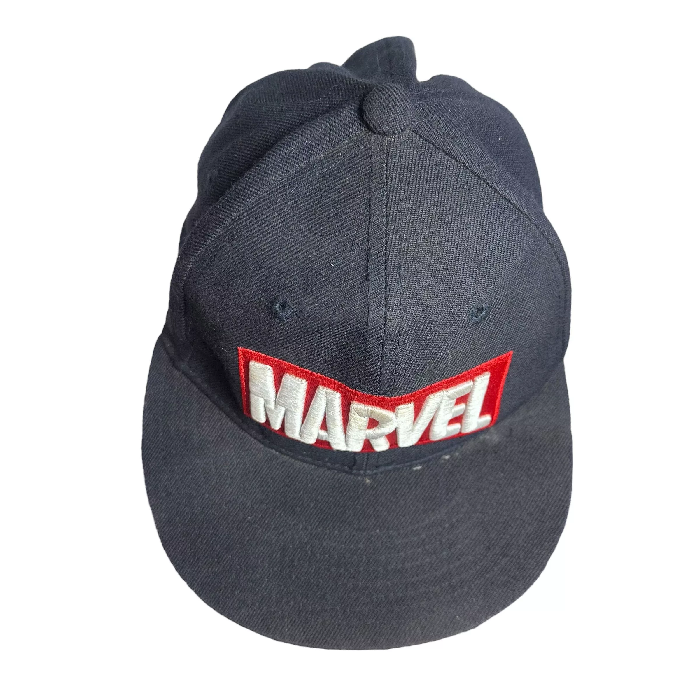 Anime Hats Anime × Marvel Comics 🔥RARE🔥Marvel Studio Logo Embroidery Snapback Cap Hat Black Vintage