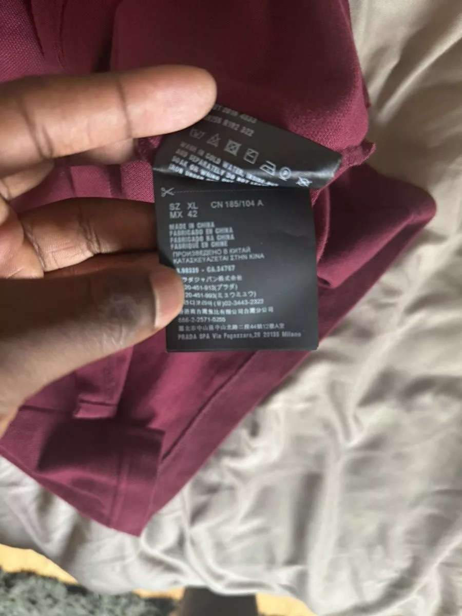 Prada Shirts Button Ups Prada logo shortsleeve Red