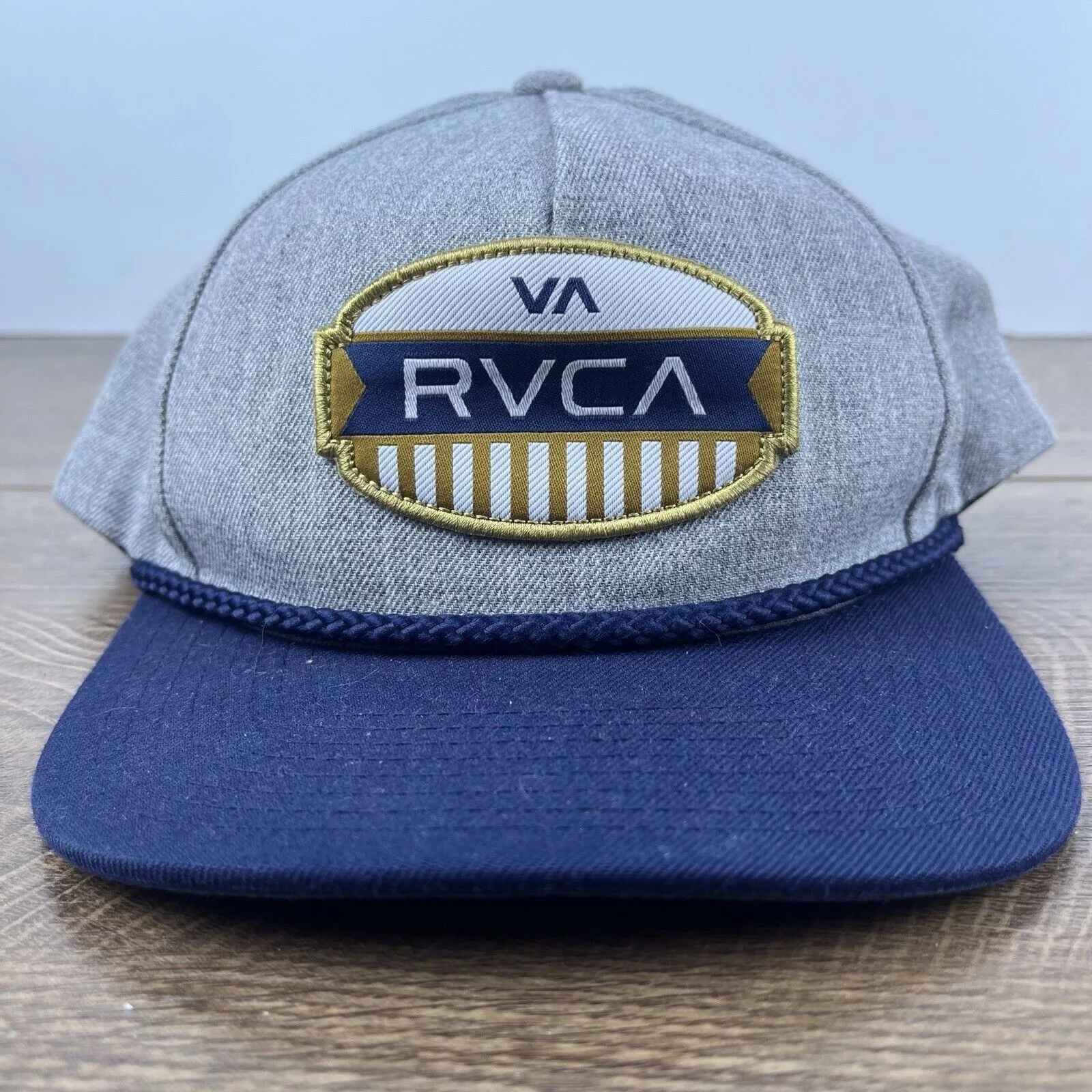 RVCA Hats RVCA Snapback Hat RVCA Hat Gray Cap Adjustable Hat Gray Adul