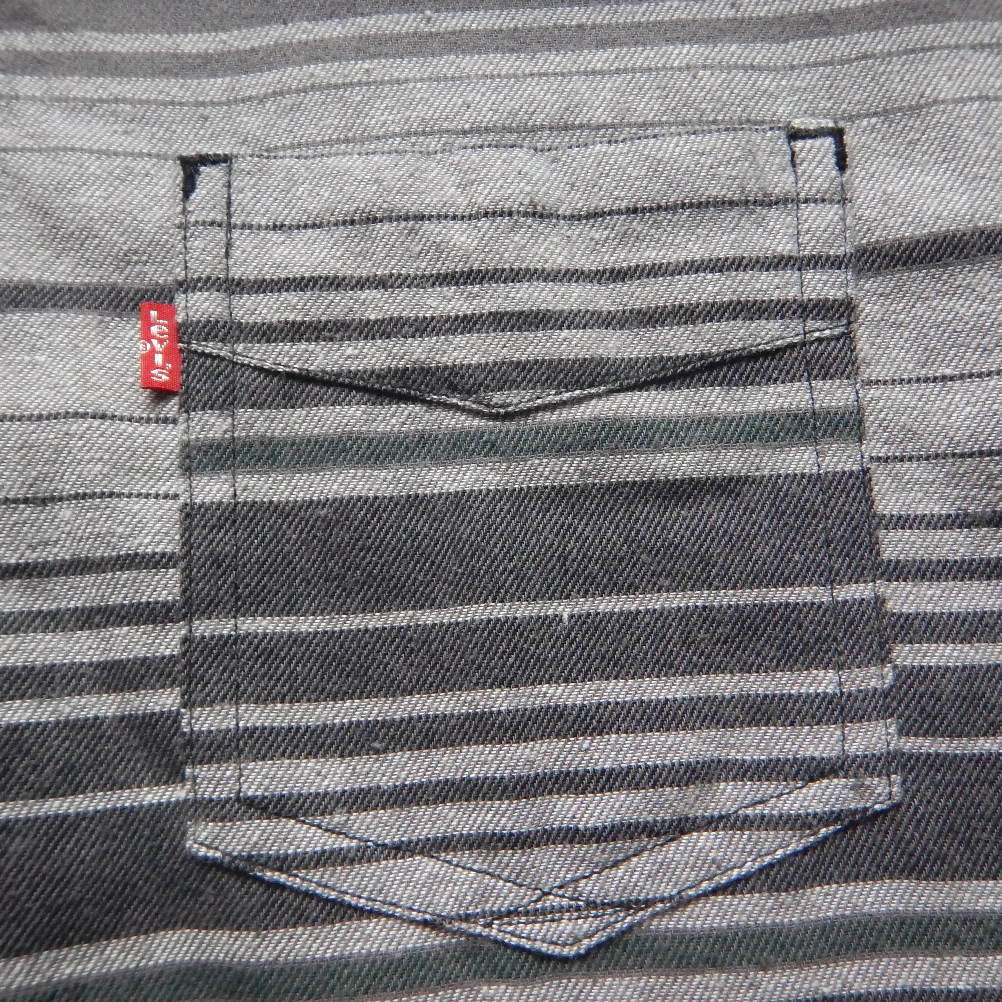 Levi's Shirts Button Ups Levi's Levis Gray Horizontal Striped Light Flannel Button Shirt