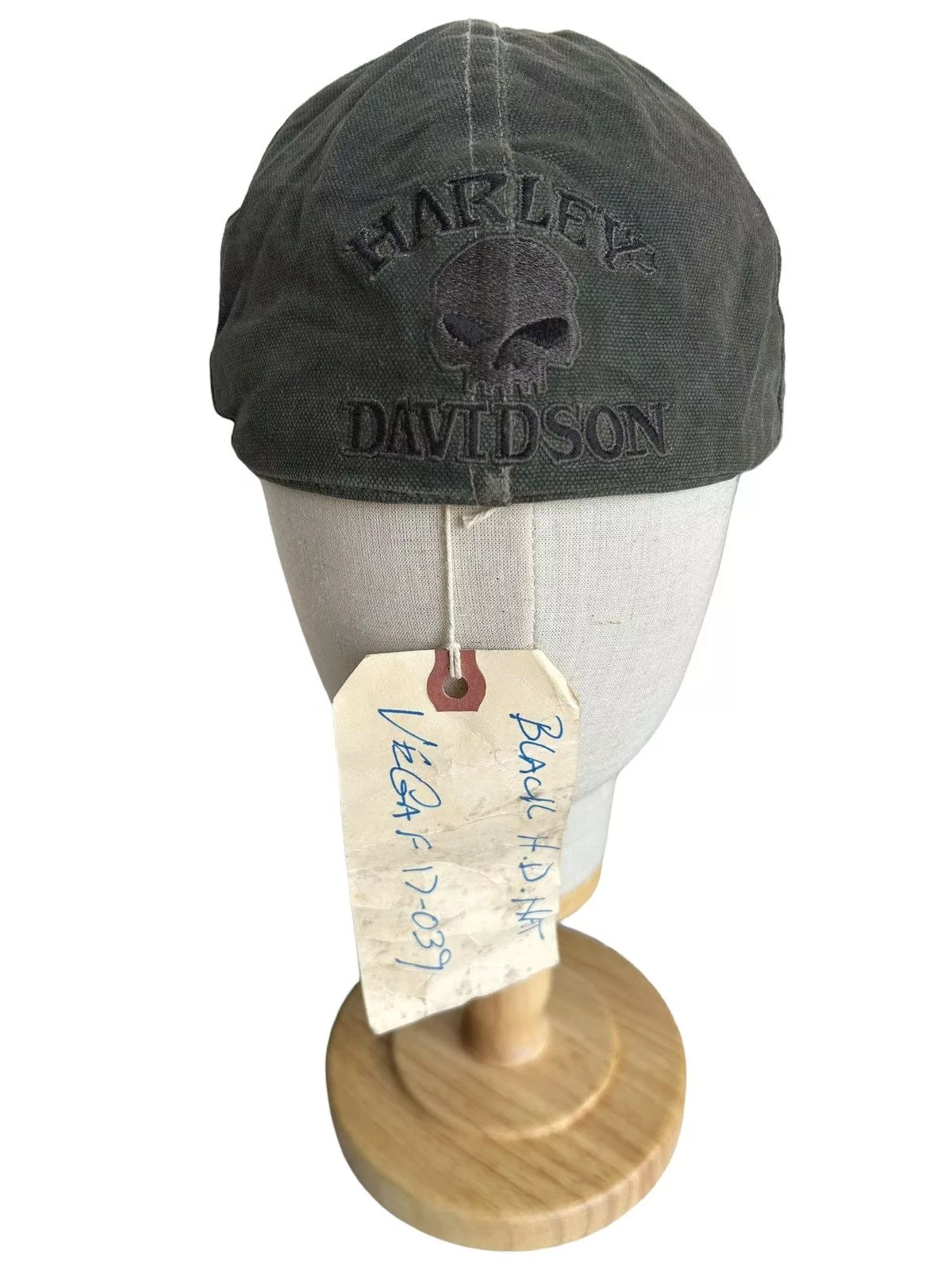Harley Davidson Hats Harley Davidson × Vintage Vintage Harley Davidson Skull Baret Hats ☠️🔥🔥 Gray Streetwear