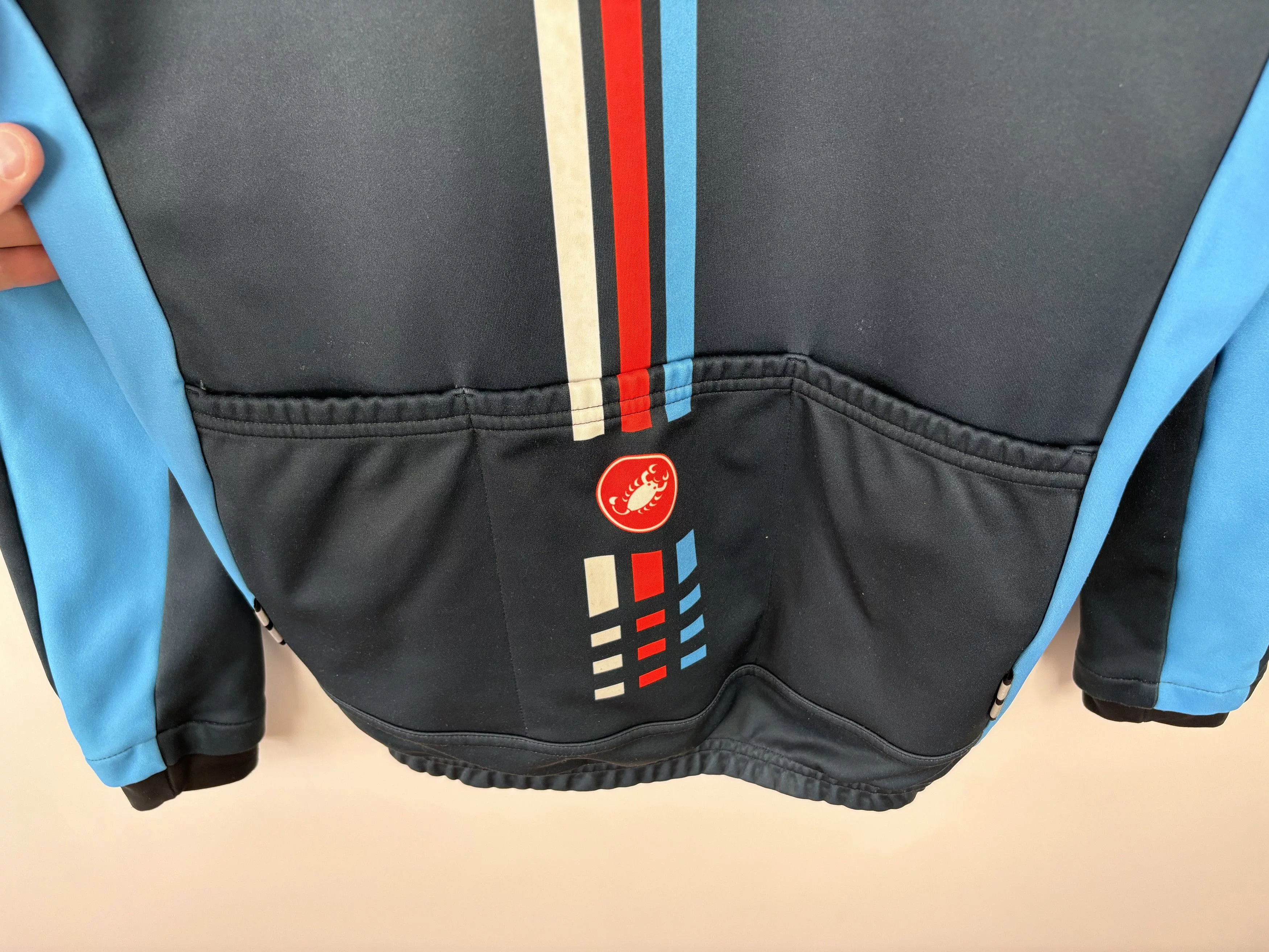 Other Jerseys Other Castelli Mutsaars Bikes Softshell Windstopper Cycling Jacket Blue Sportswear