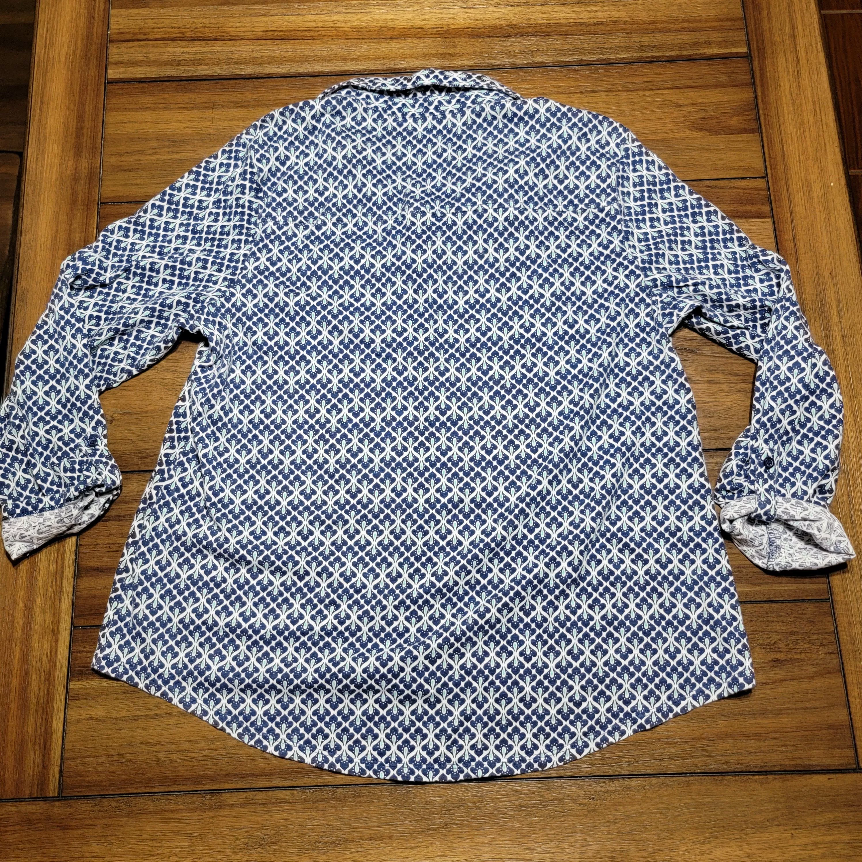 Croft & Barrow Button Ups Croft & Barrow LS Full Button Blouse - Size Large Multi