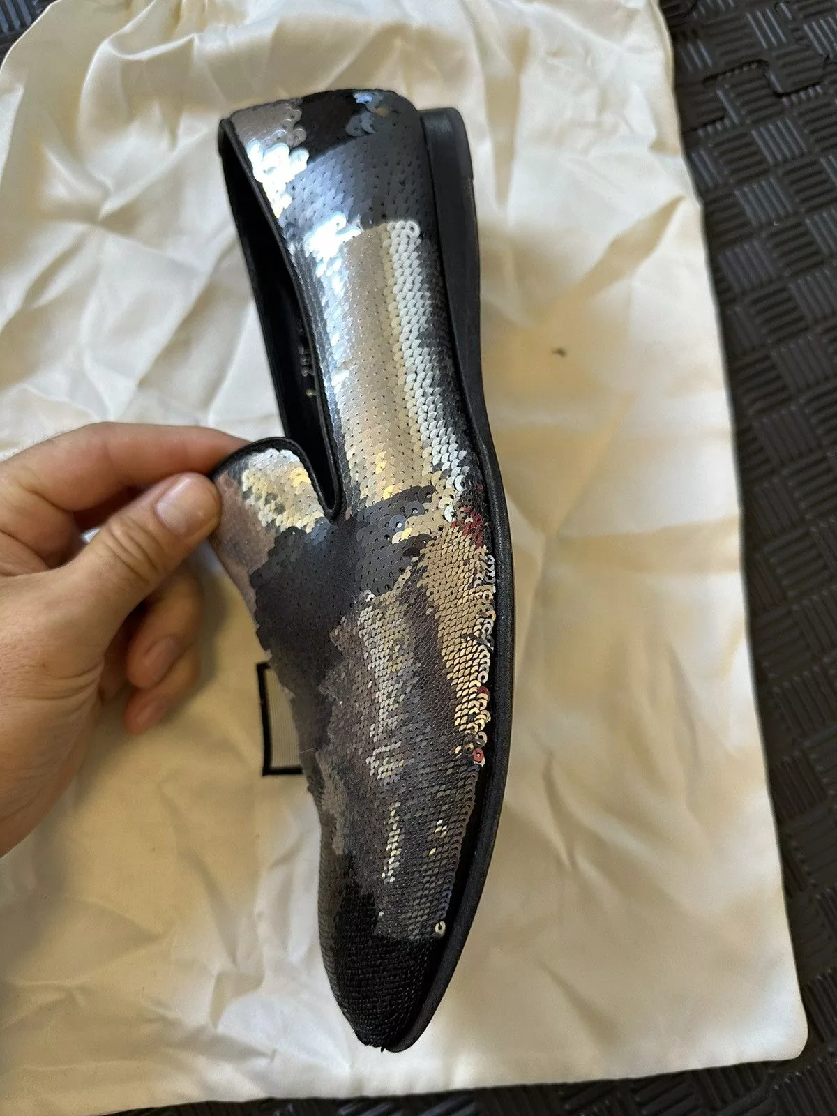 Prada Formal Shoes Sequin Prada loafers Black