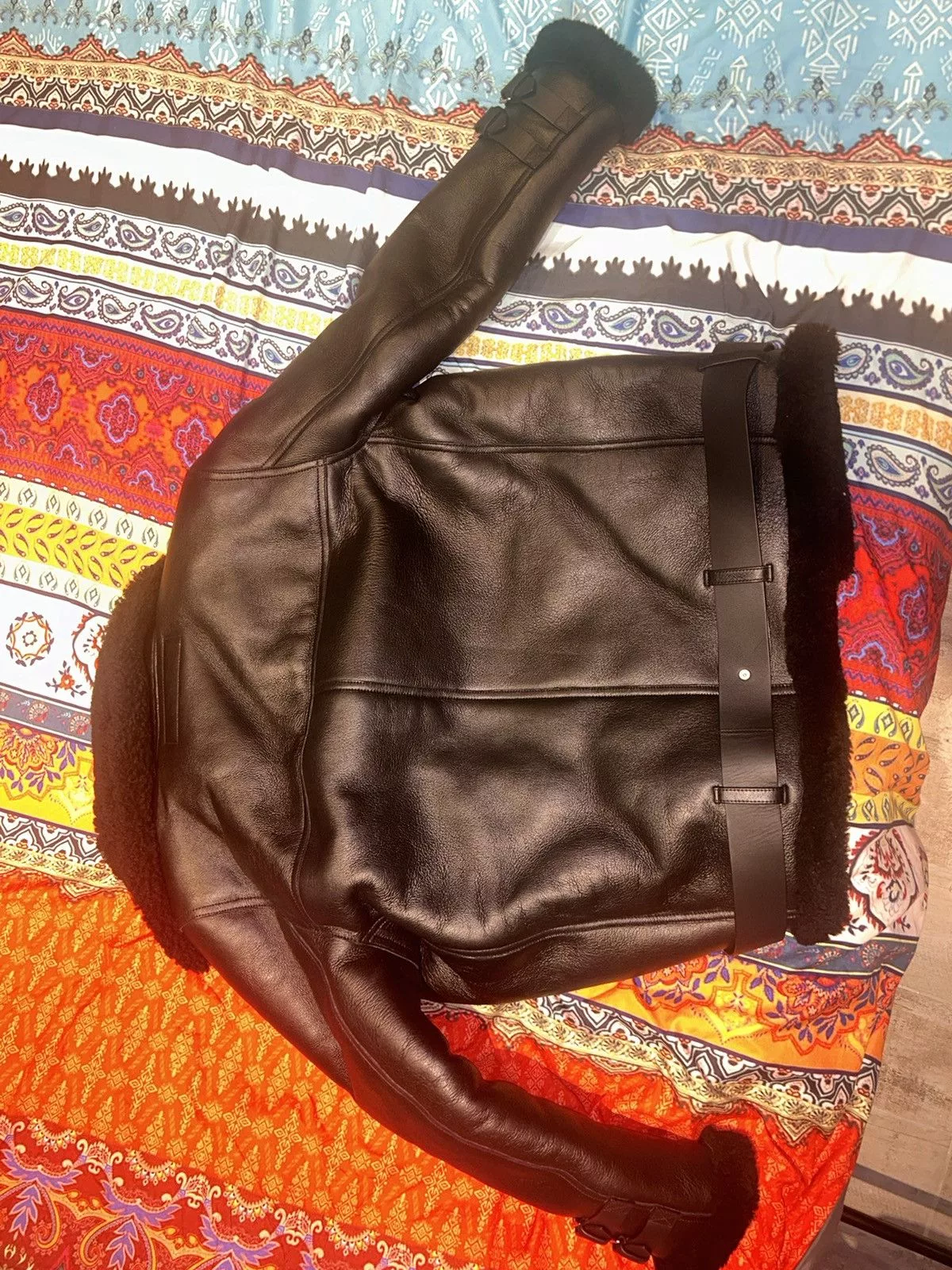 Acne Studios Leather Jackets Acne Studios Acne Studio Shearling Leather Jacket Black