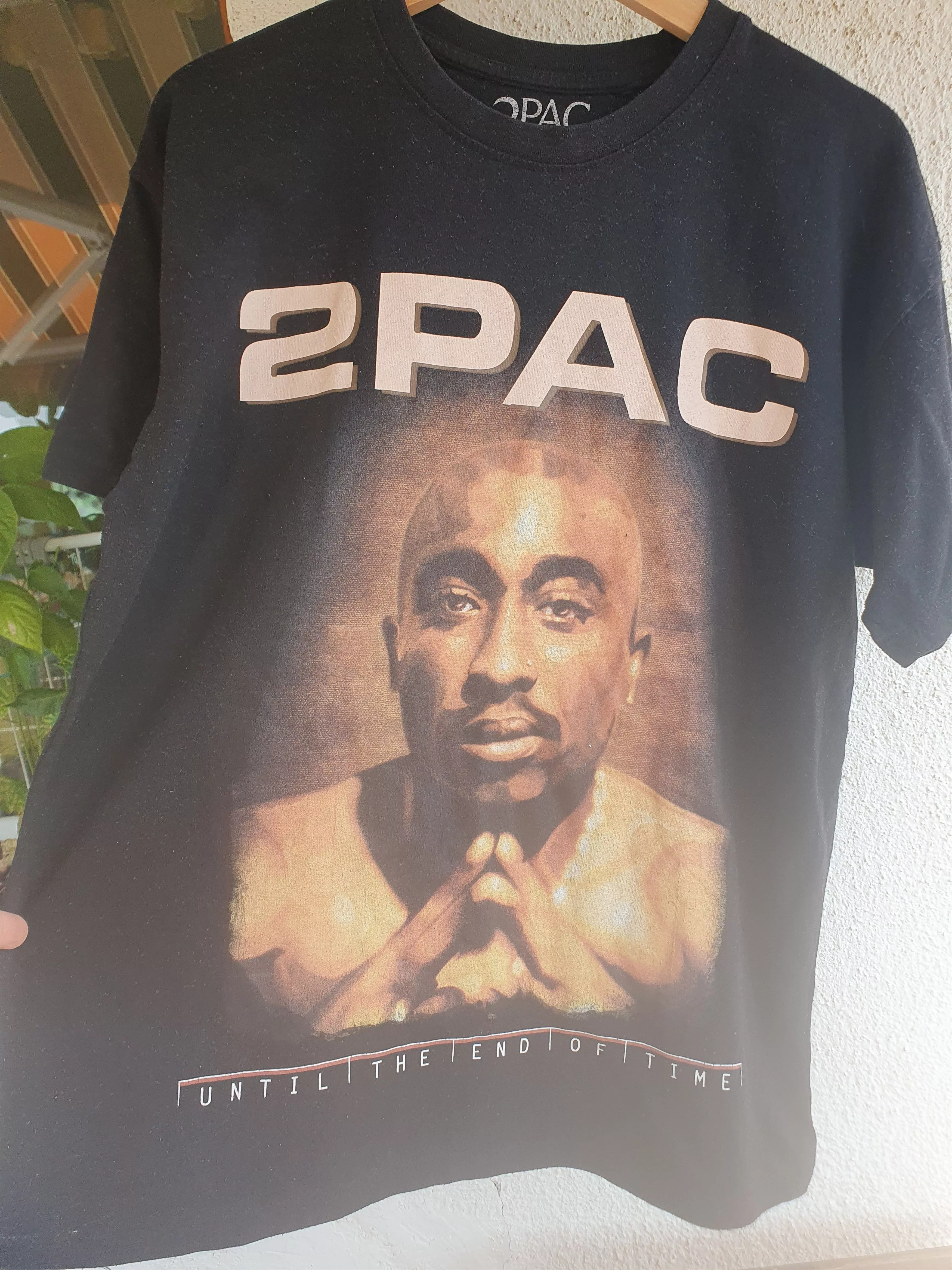 Pull & Bear Short Sleeve T Shirts Pull & Bear × Rap Tees 2 Pac Pull & Bear Until The End Of Time 2020 t-shirt sz L? Black Streetwear
