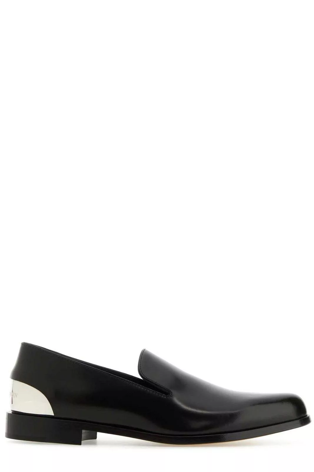 Alexander McQueen Formal Shoes Alexander McQueen Leather Loafers with Metal Trim Black