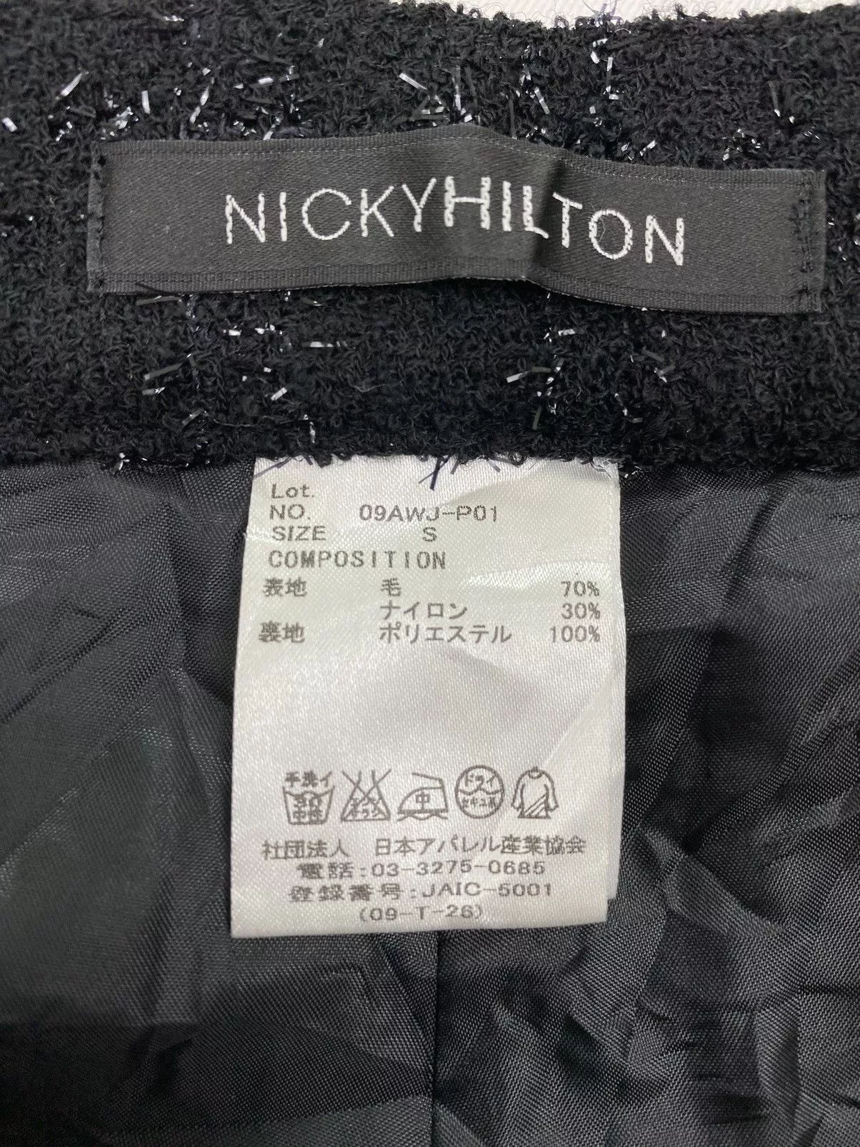 Designer Shorts Designer × Japanese Brand Nicky Hilton 09AW Side Zipper Shorts Black Avant-Garde