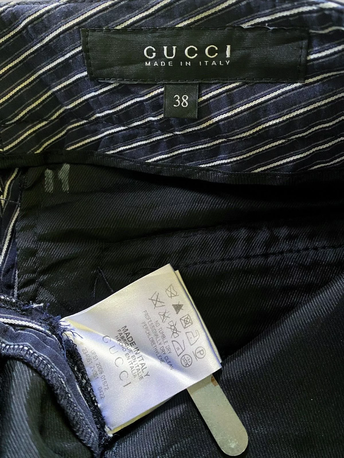 Gucci Pants SS2009 Gucci Striped Pants Blue