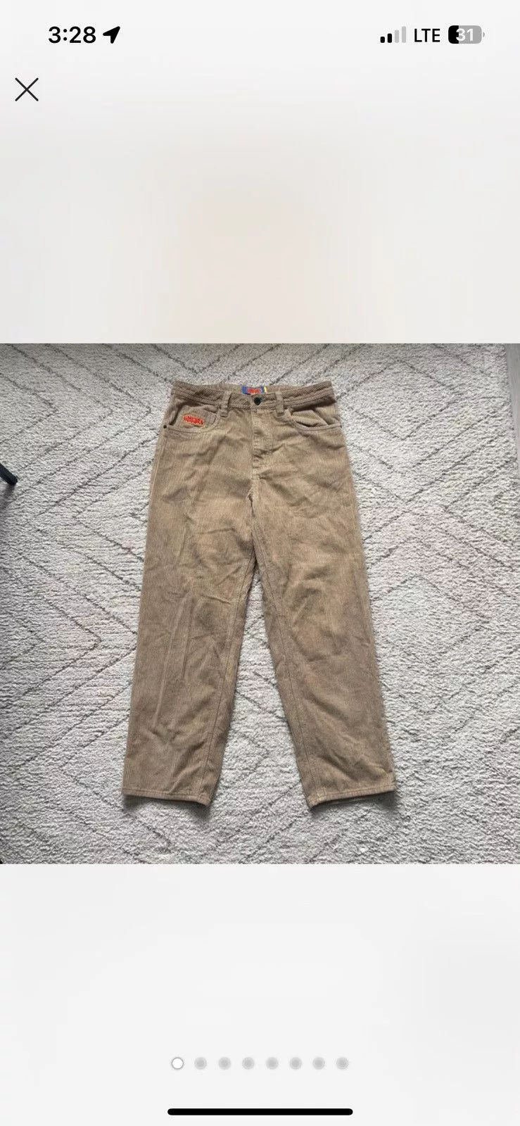 Empyre Casual Pants Vintage EMPYRE corduroy straight fit pants men and woman Beige