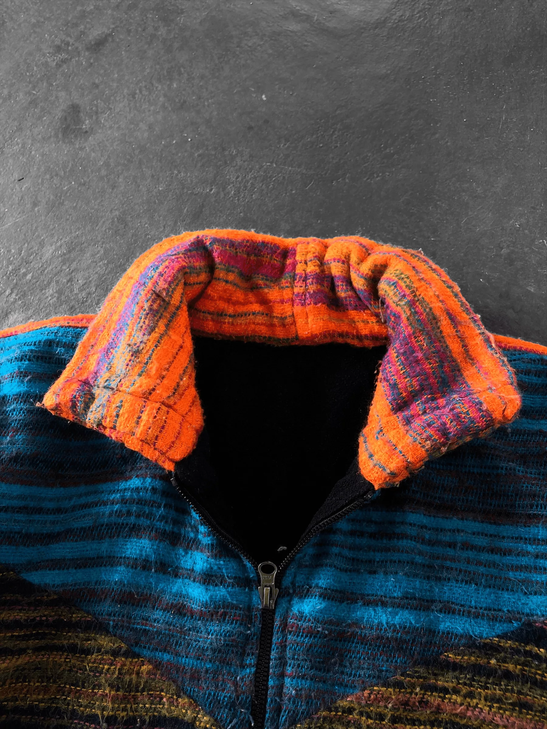 Native Light Jackets Native × Vintage RARE🔥VINTAGE NATIVE WOOL BLEND KNIT PATCHBLOCKS JACKET Multi