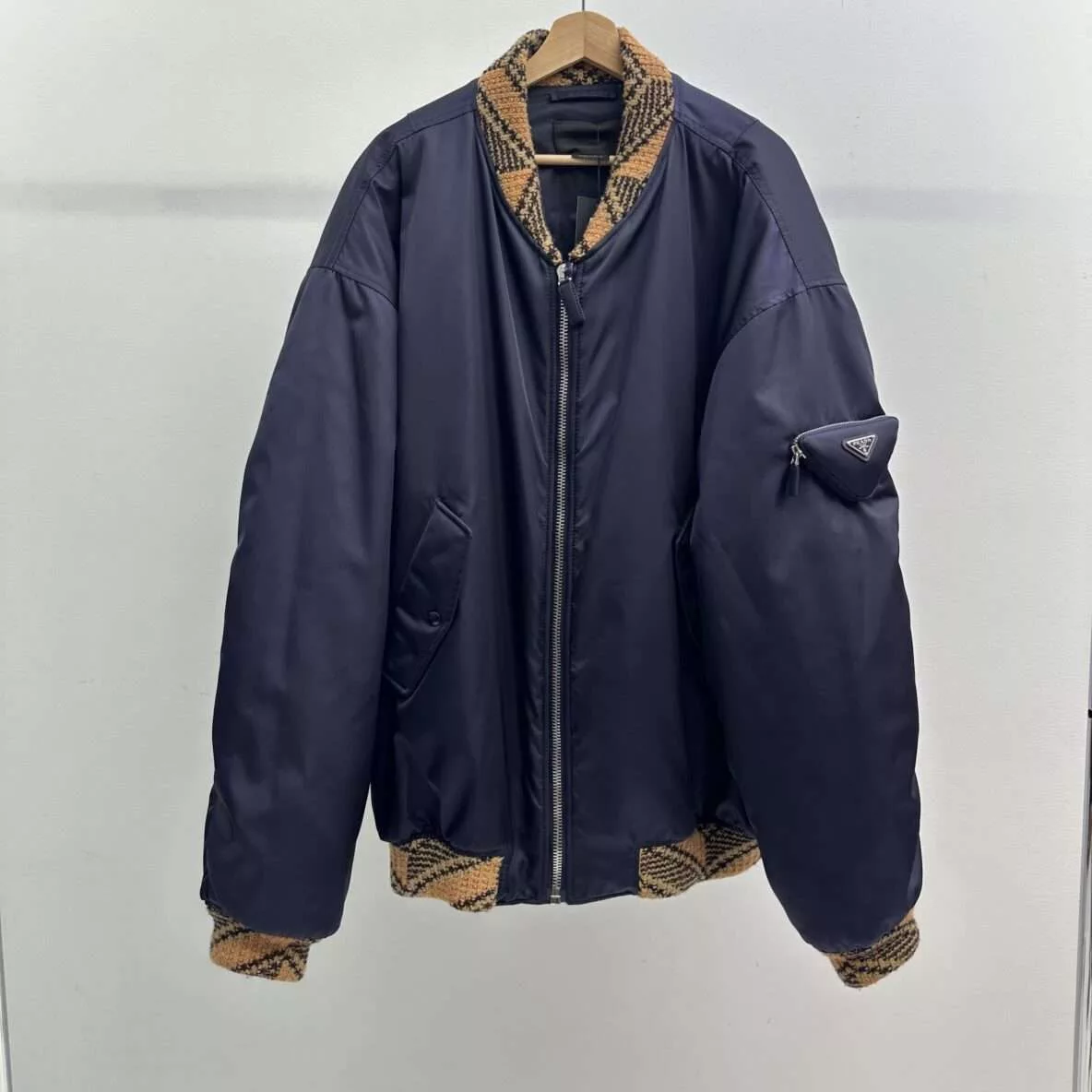 Prada Bombers Prada by Raf Simons Quilted Lined Bomber Jacket Blue