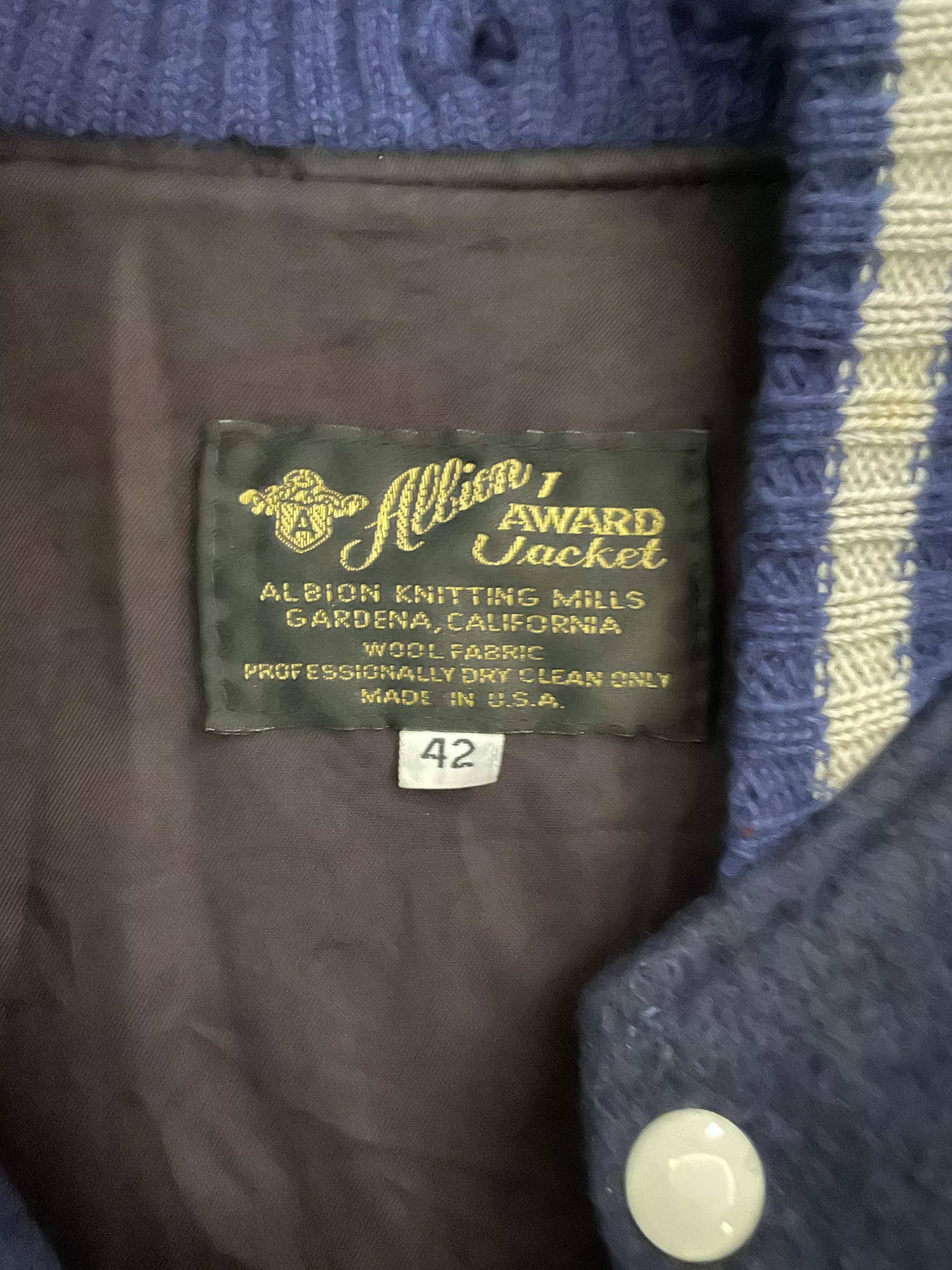 Vintage Bombers Vintage Varsity Jacket Blue