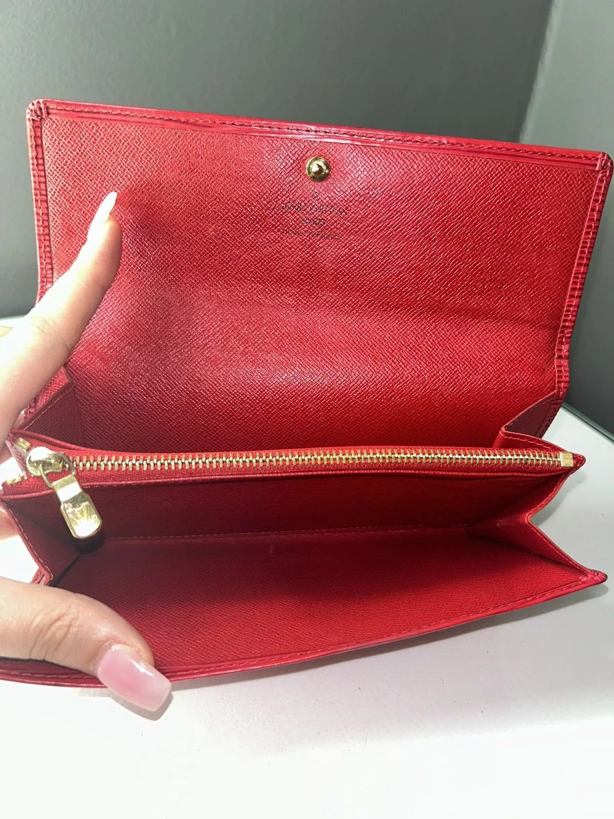 Louis Vuitton Wallets Louis Vuitton Red Epi Sarah Wallet SR1010