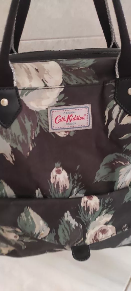 Vintage Backpacks Vintage CATH KIDSTON London Backpack Floral Adjustable Strap Handbag Brown