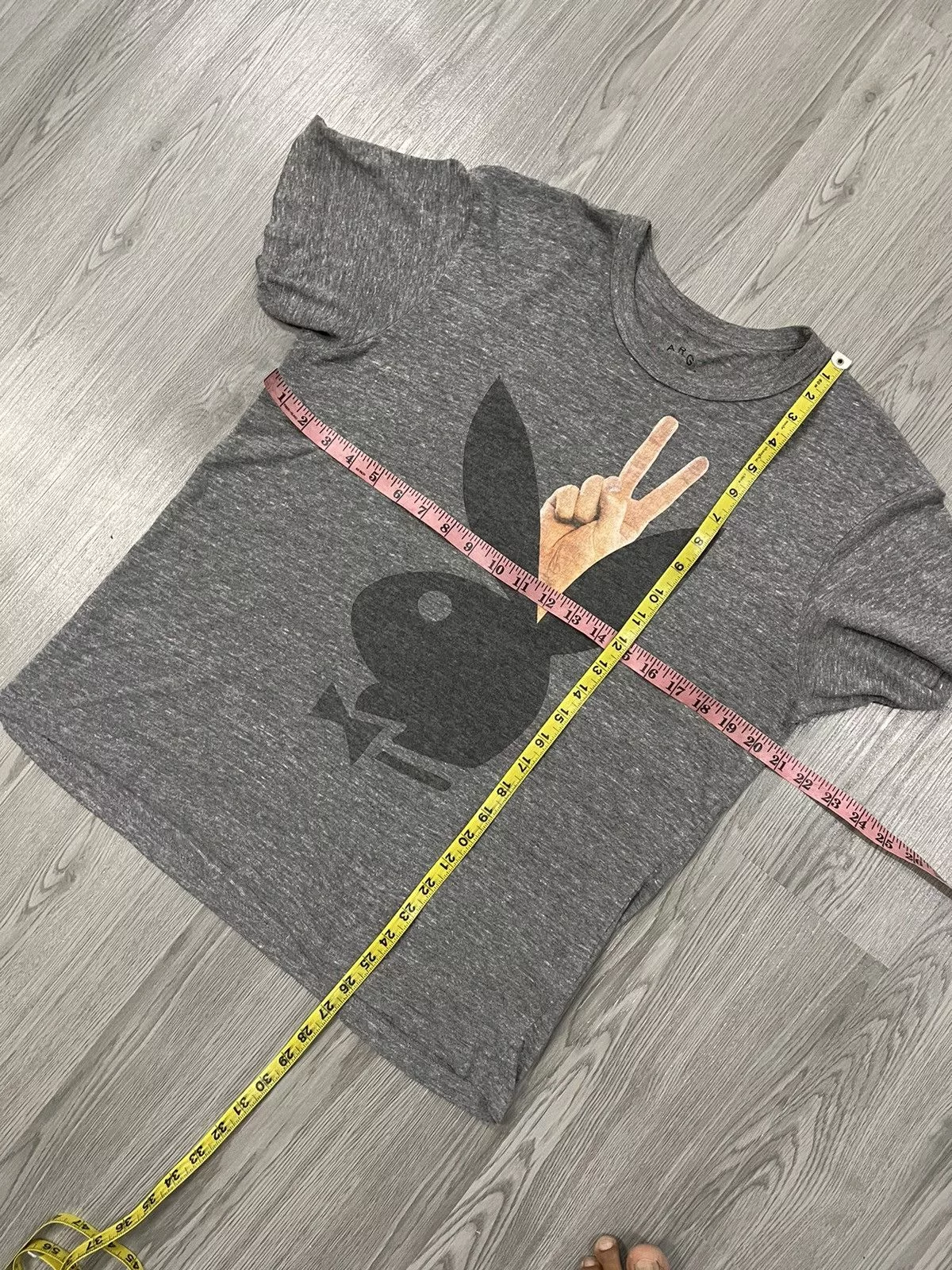 Marc Jacobs Short Sleeve T Shirts Marc Jacobs × Playboy Marc Jacobs Playboy Designer Against Aids Rayon Blend Shirt Gray
