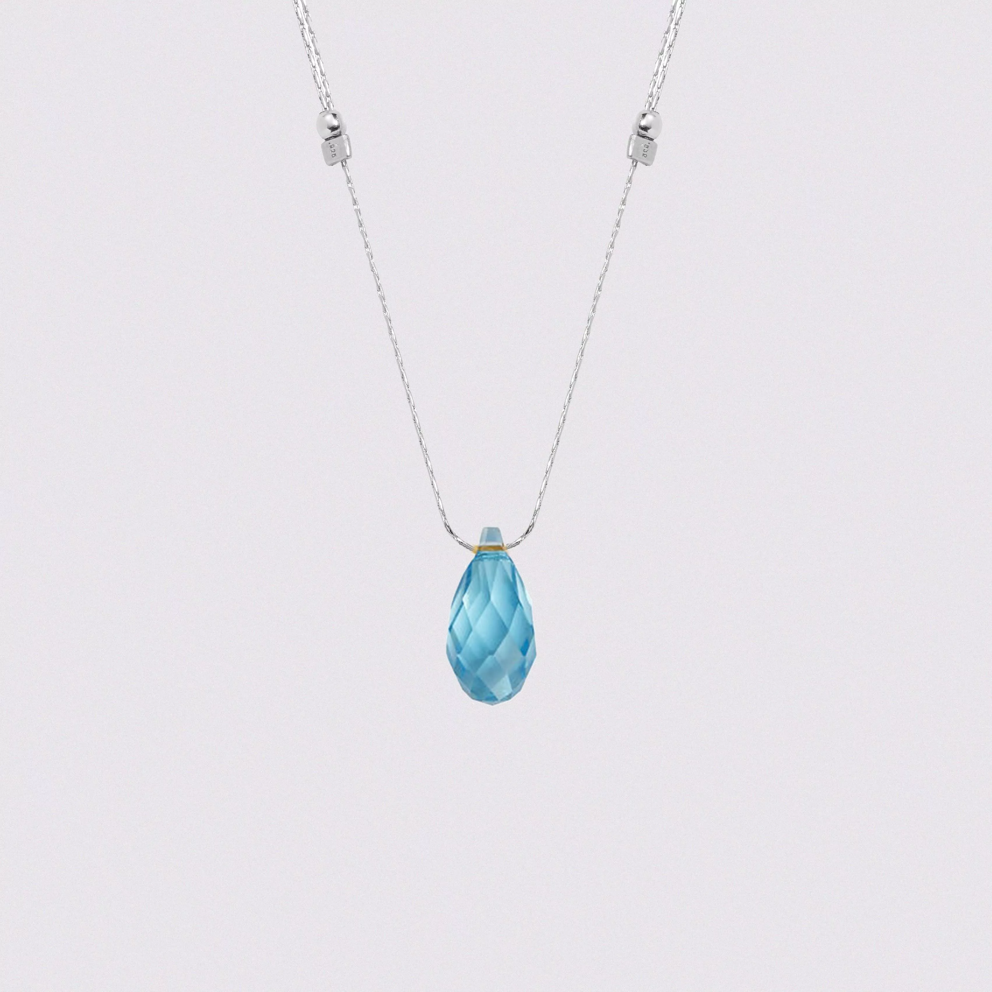 Light Prism Crystal Necklace Chain Sliders