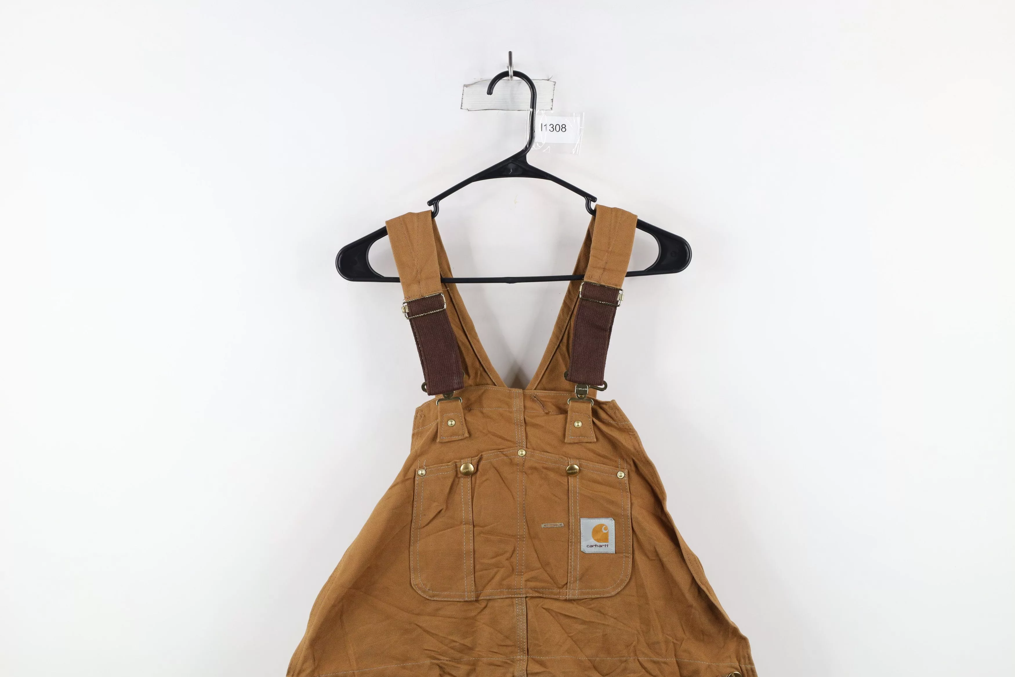 Carhartt Overalls Jumpsuits Carhartt × Vintage Vintage Y2K 2002 Carhartt Wide Leg Double Knee Overalls Brown