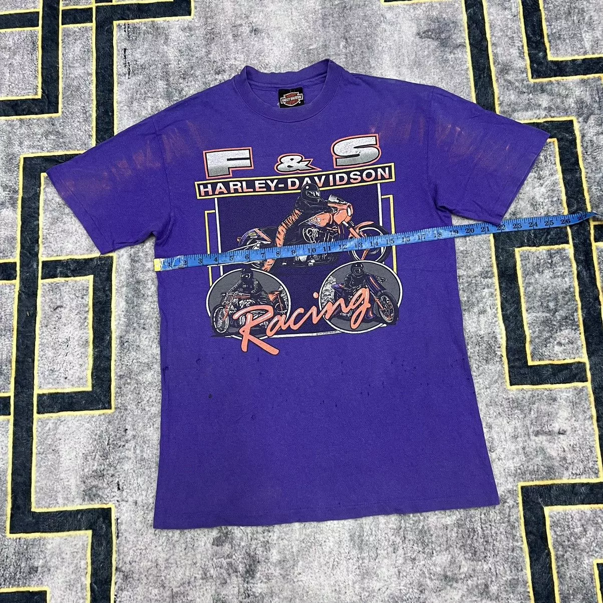 Harley Davidson Shirts Button Ups Harley Davidson × Vintage HARLEY DAVIDSON RARE VINTAGE BIKERS Purple