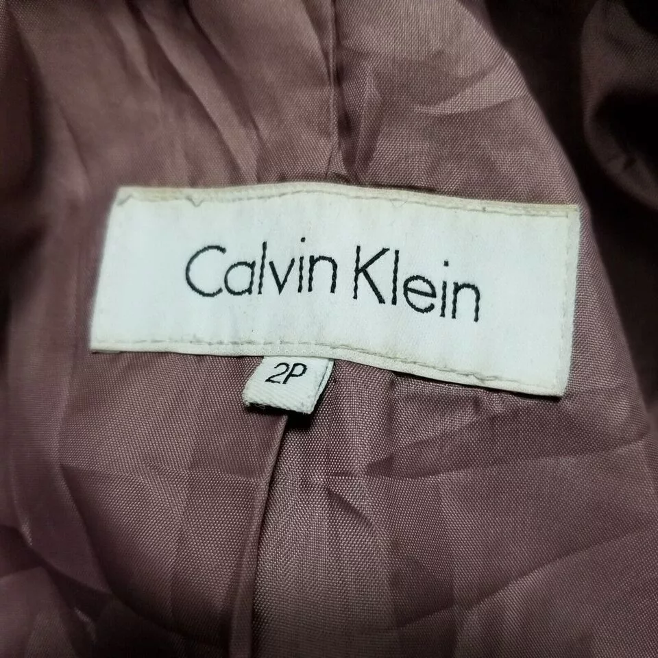 Calvin Klein Jackets Calvin Klein Coat Womens 2P Pockets Buttons Wool Jacket Black