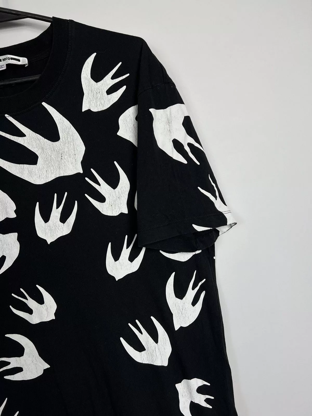 Alexander McQueen Short Sleeve T Shirts Tshirt Alexander McQueen multi logo white black