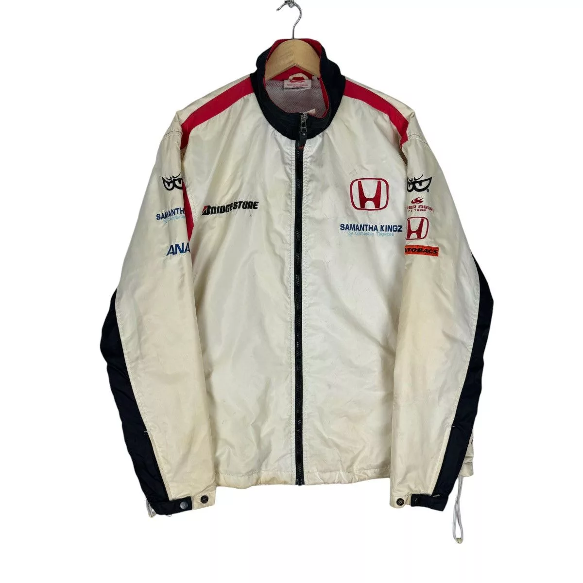 Formula 1 Light Jackets Formula 1 × Honda ☀️HONDA SUPER AGURI F1 RACING TEAM LIGHT JACKET White Vintage