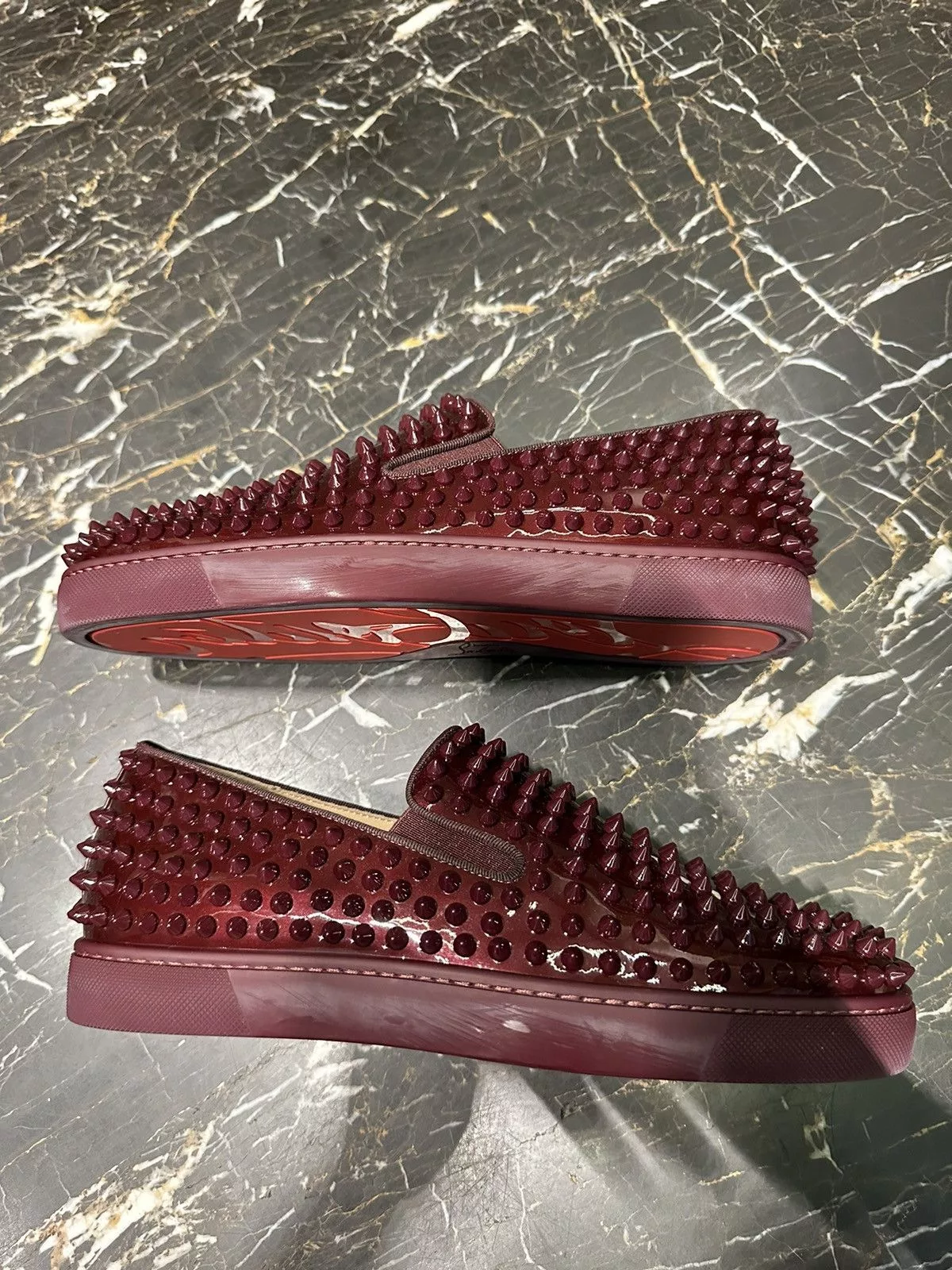 Christian Louboutin Slip Ons Red