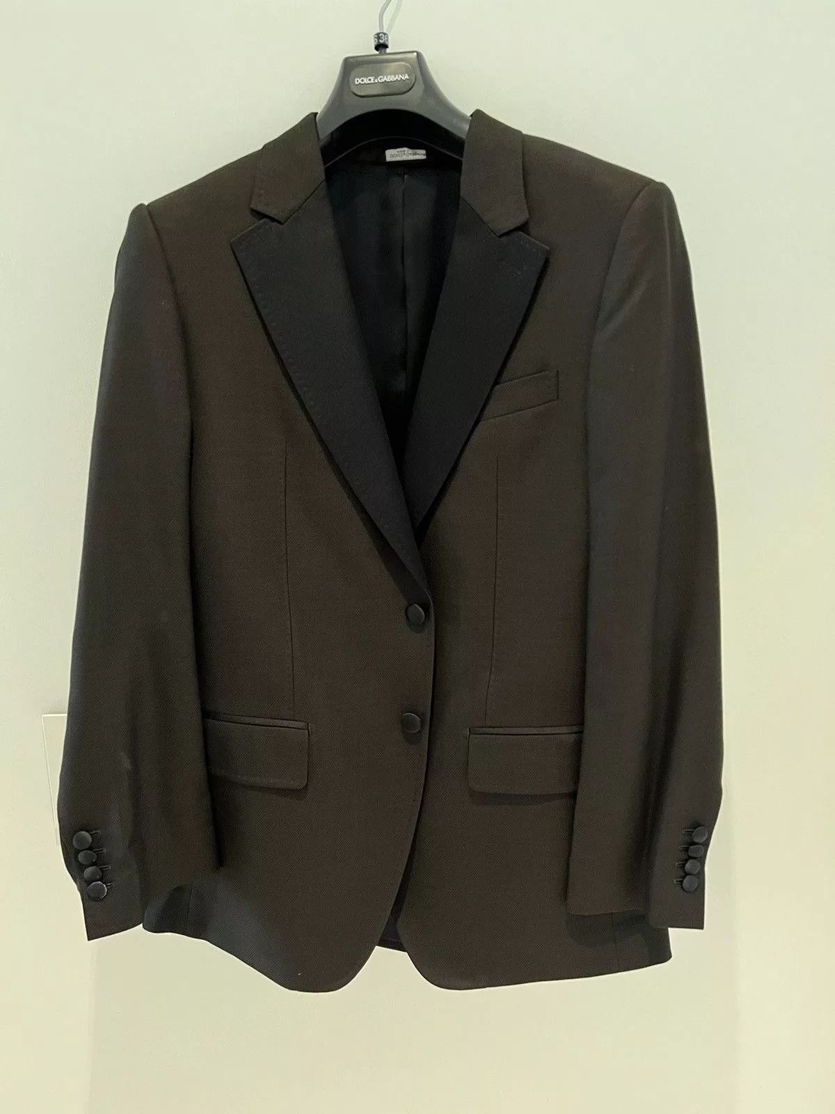 Dolce & Gabbana Blazers Dolce & Gabbana wool and silk brown tuxedo jacket