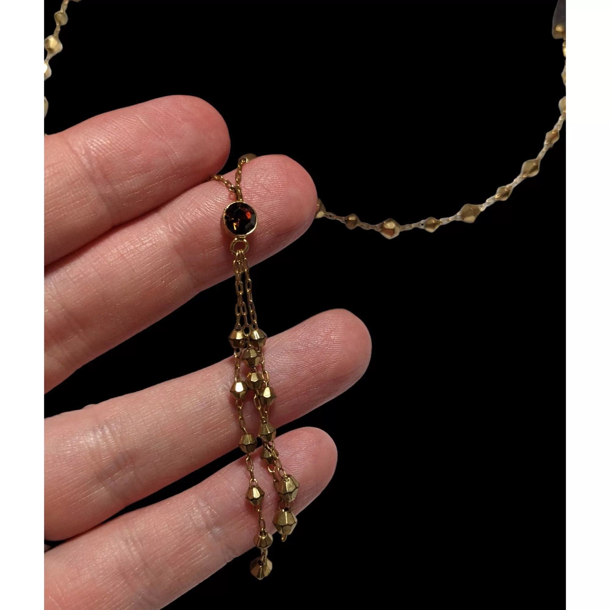 Other Necklaces Other Y2K Icing Gold Beaded Tassel Necklace