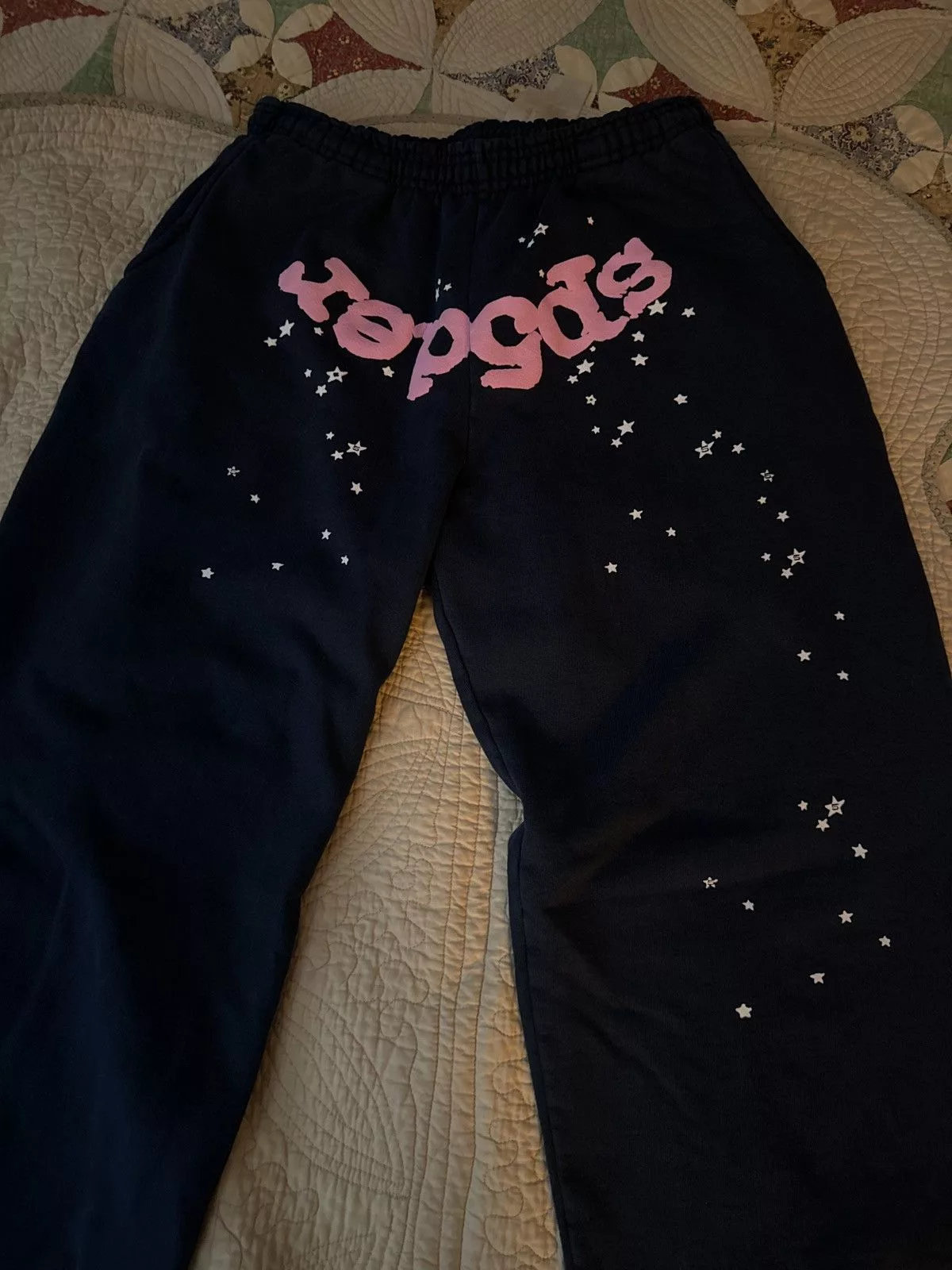 Sp5der Sweatpants Joggers Sp5der navy Atlanta sweatpants Blue
