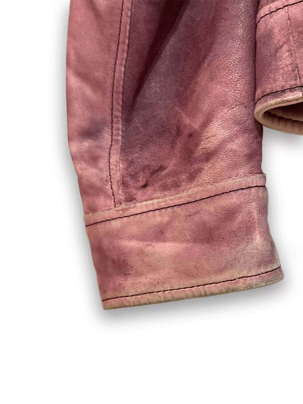 Hugo Boss Leather Jackets HUGO BOSS Leather Pink Wash Biker