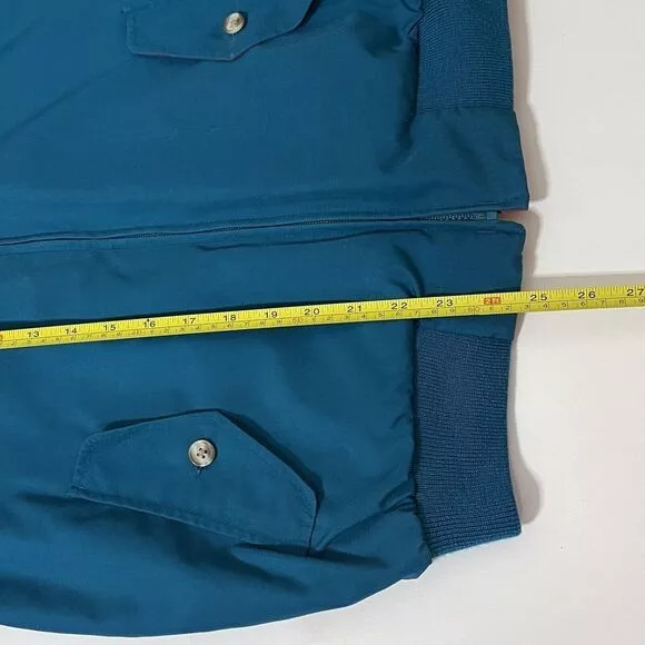 Lands' End Rain Jackets Lands' End Lands End Bomber Windbreaker Jacket Medium Reversible Blue O