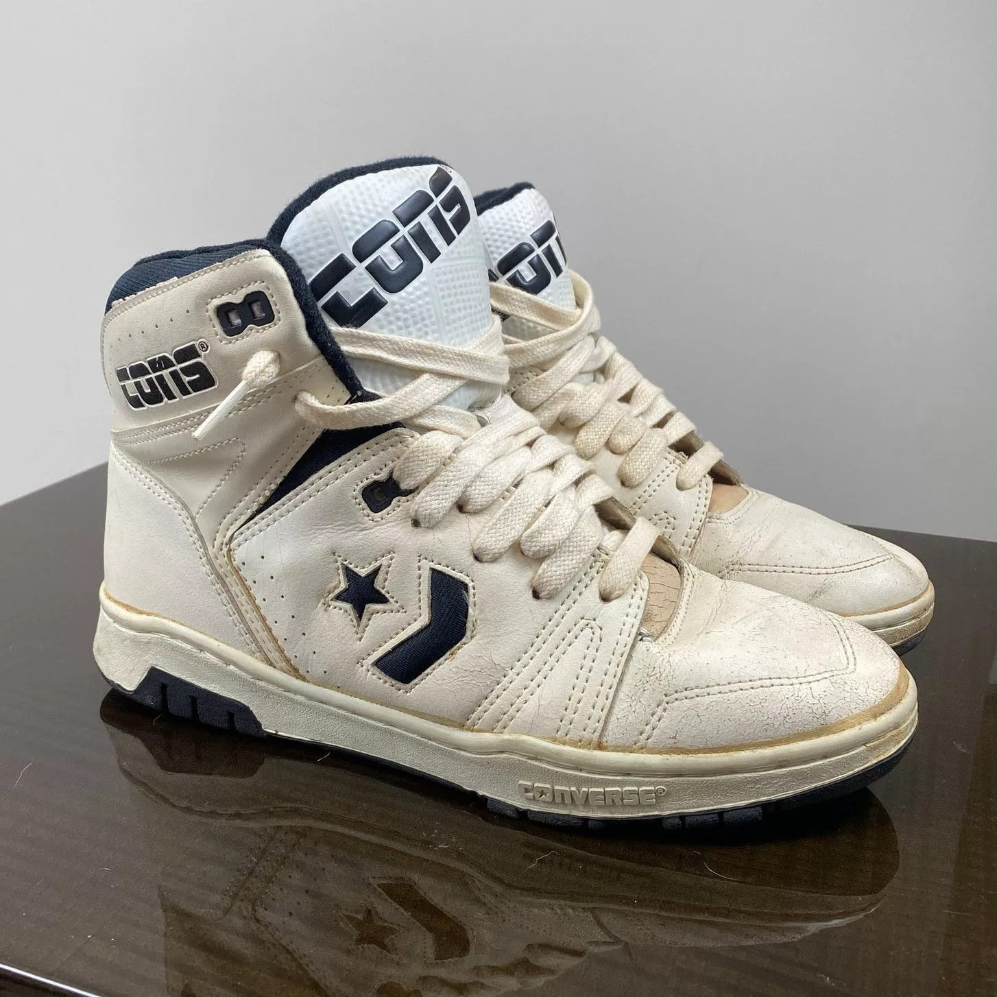 Converse Low Top Sneakers Converse × Vintage Vintage 80s 90s Cons Converse Mid Sneakers Shoes 8.5 Korea White