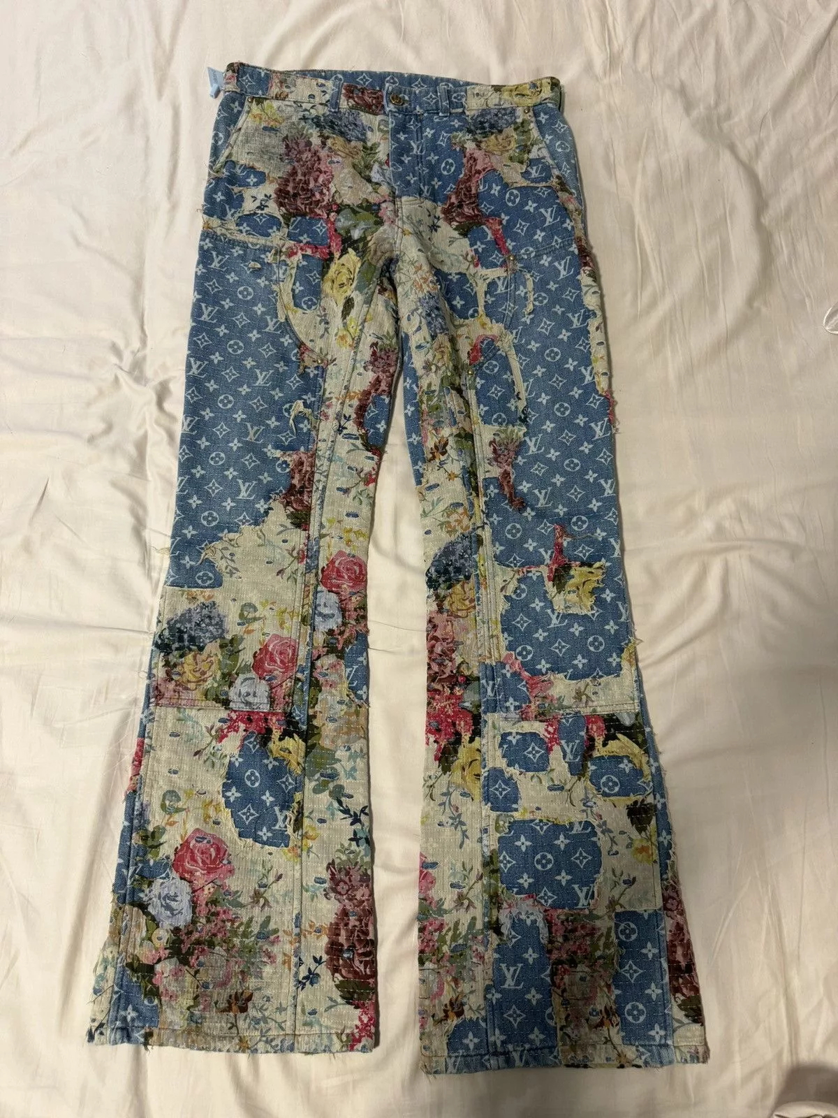Louis Vuitton Denim Louis Vuitton × Virgil Abloh Louis Vuitton Boro Denim Jeans Pants Blue