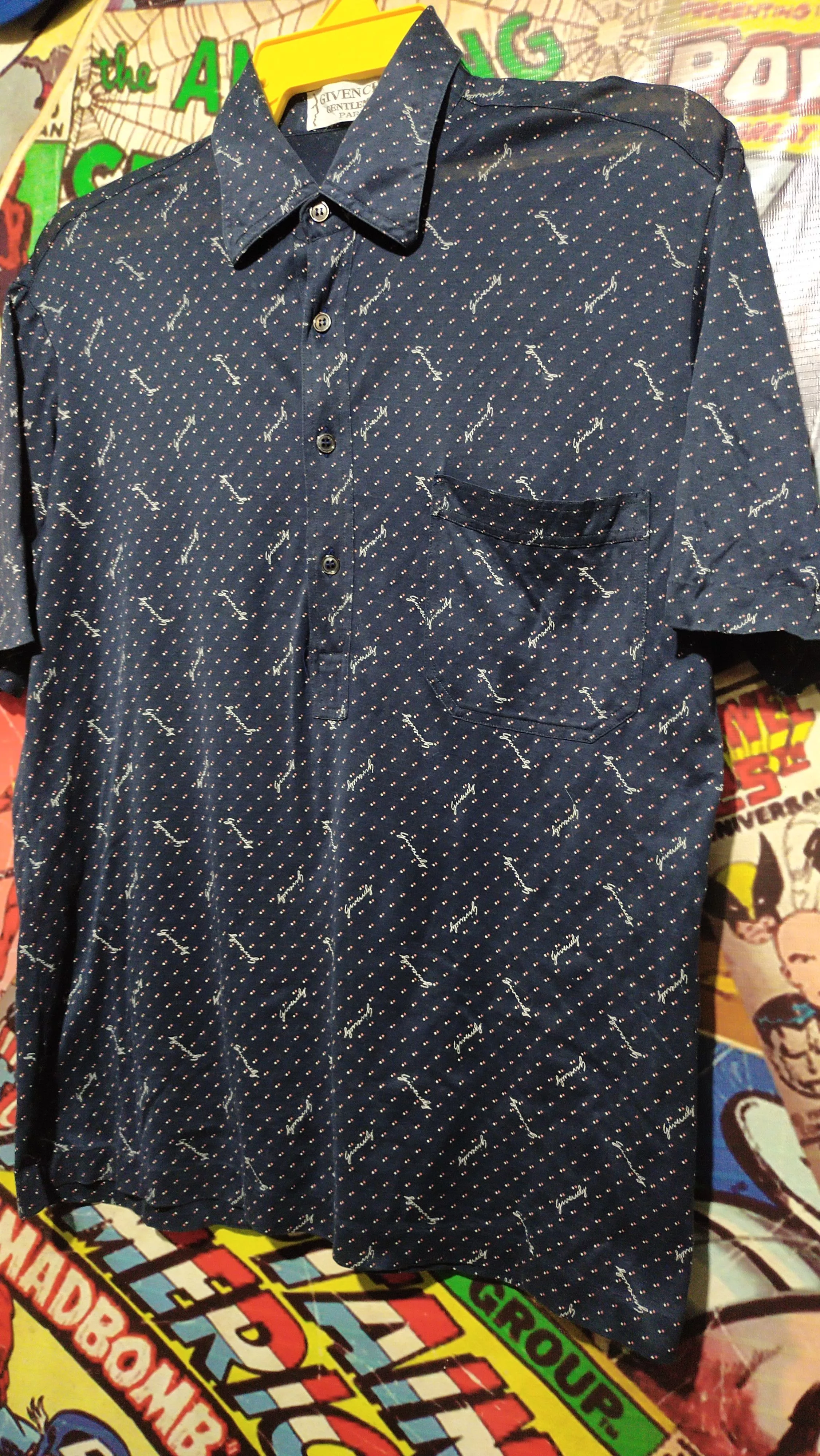 Givenchy Polos VINTAGE X GIVENCHY MONOGRAM POLO SHIRTS Blue