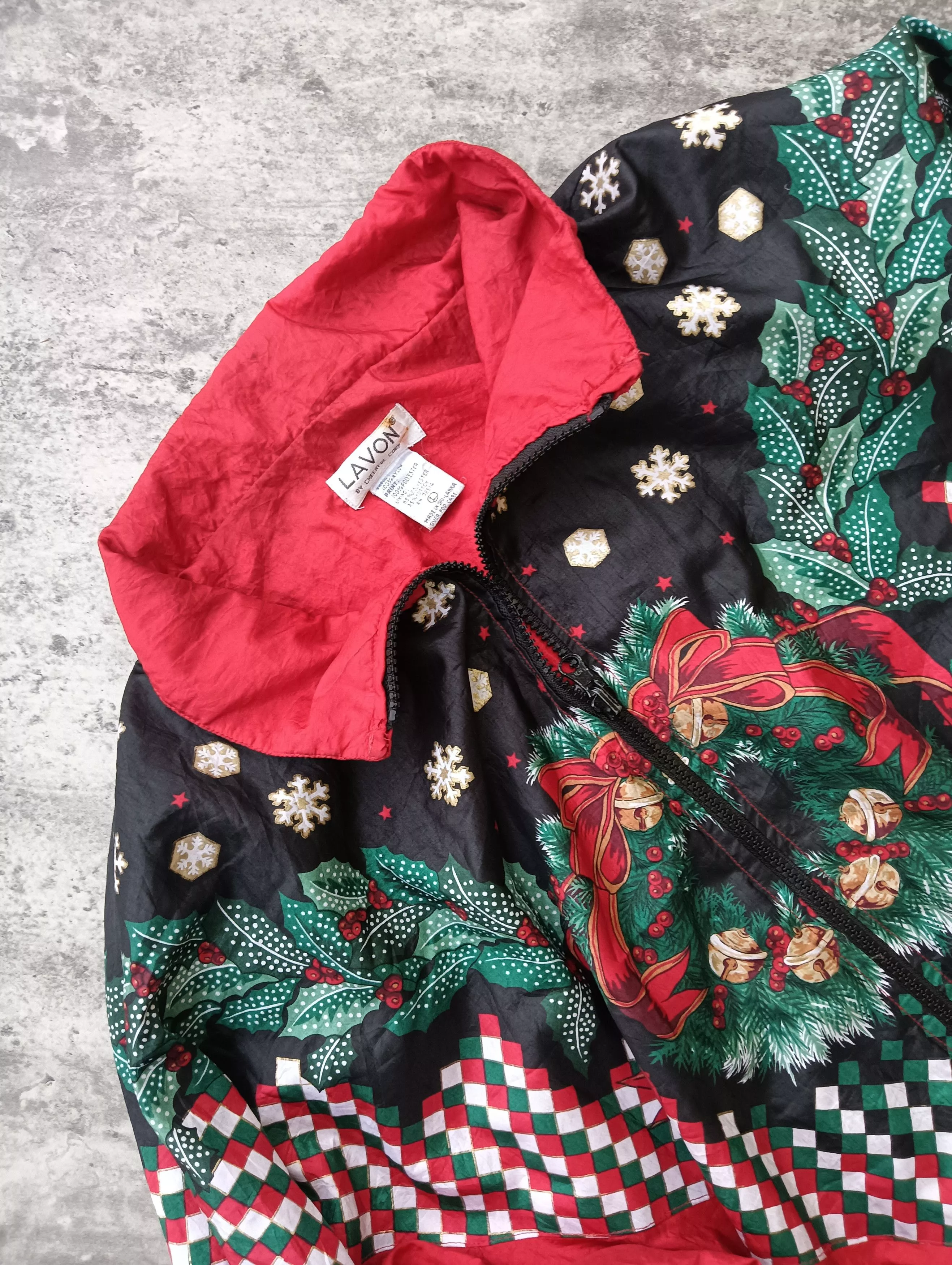Vintage Light Jackets Vintage Christmas Windbreaker Jacket Red