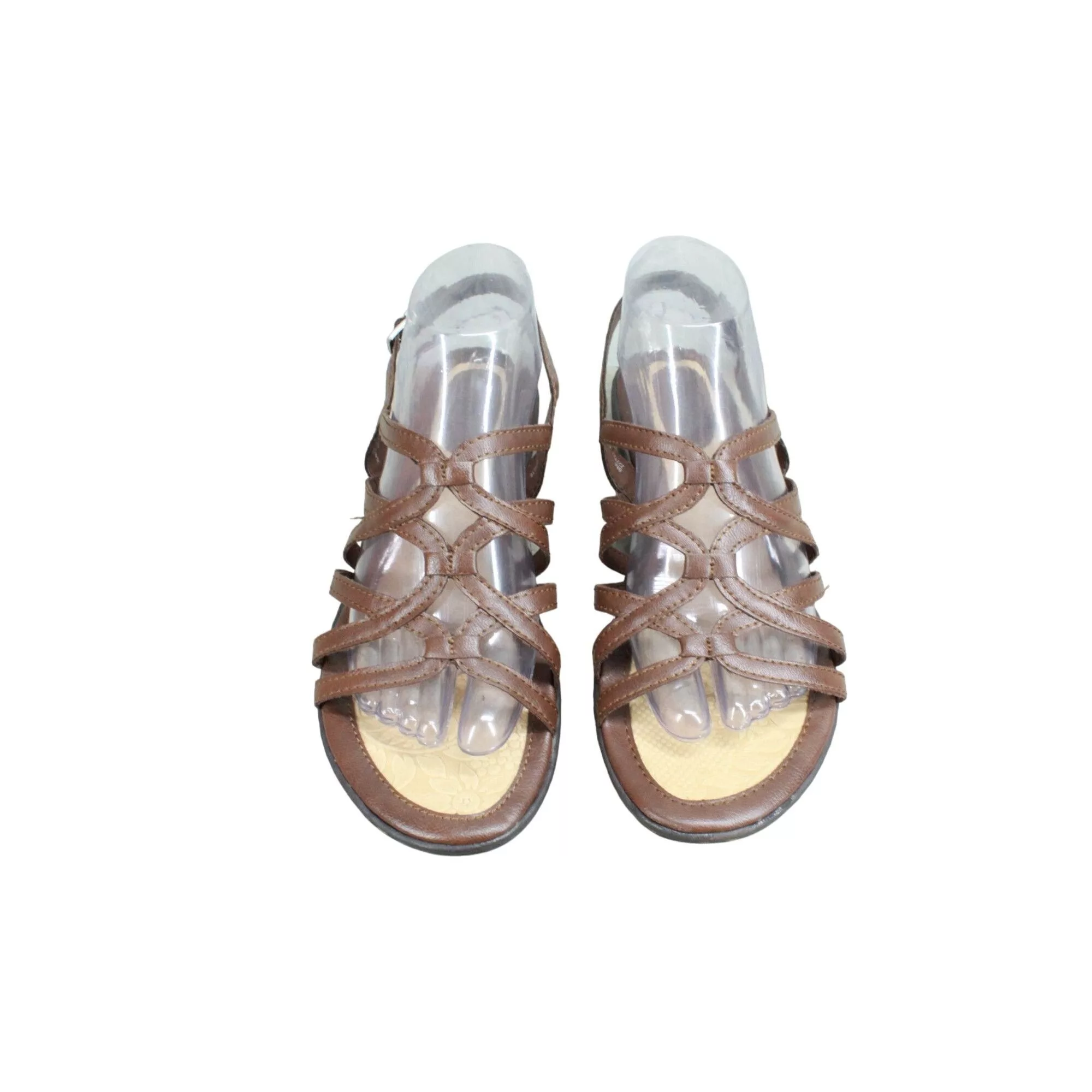 Other Sandals Other BOC Cora Adjustable Strap Slingback Flat Sandals Size 8 M Brown