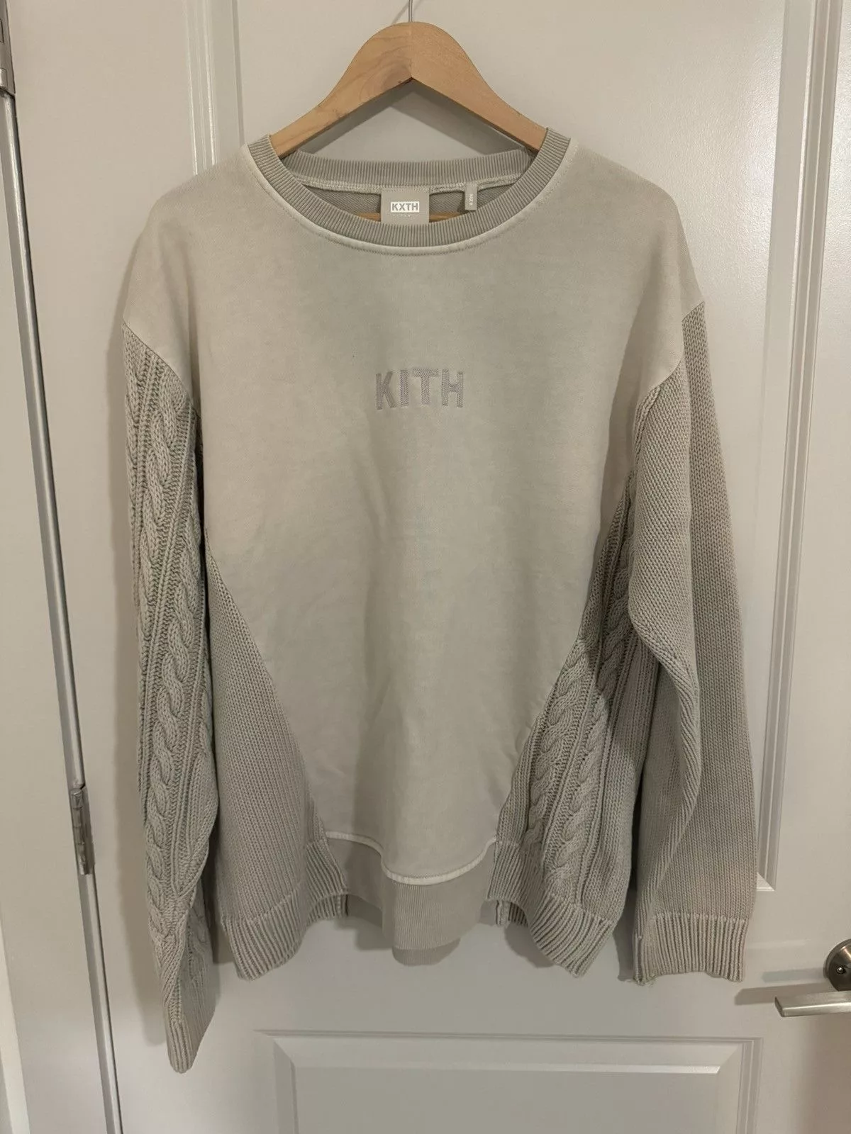 Kith Sweaters Knitwear Kith × Vintage kith pyramid knit crewneck sweater Gray Streetwear