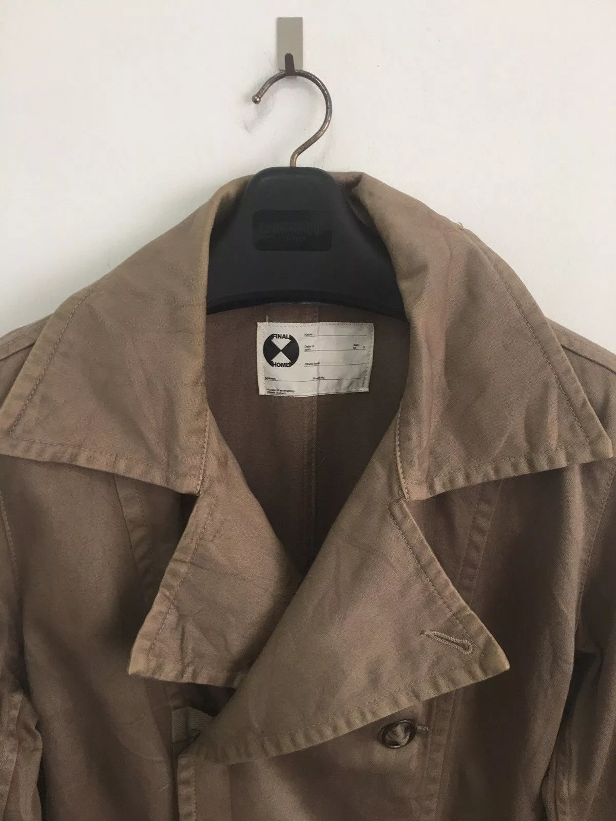 Final Home Light Jackets Final Home × Issey Miyake Final home double breasted survival jacket Gray Avant-Garde