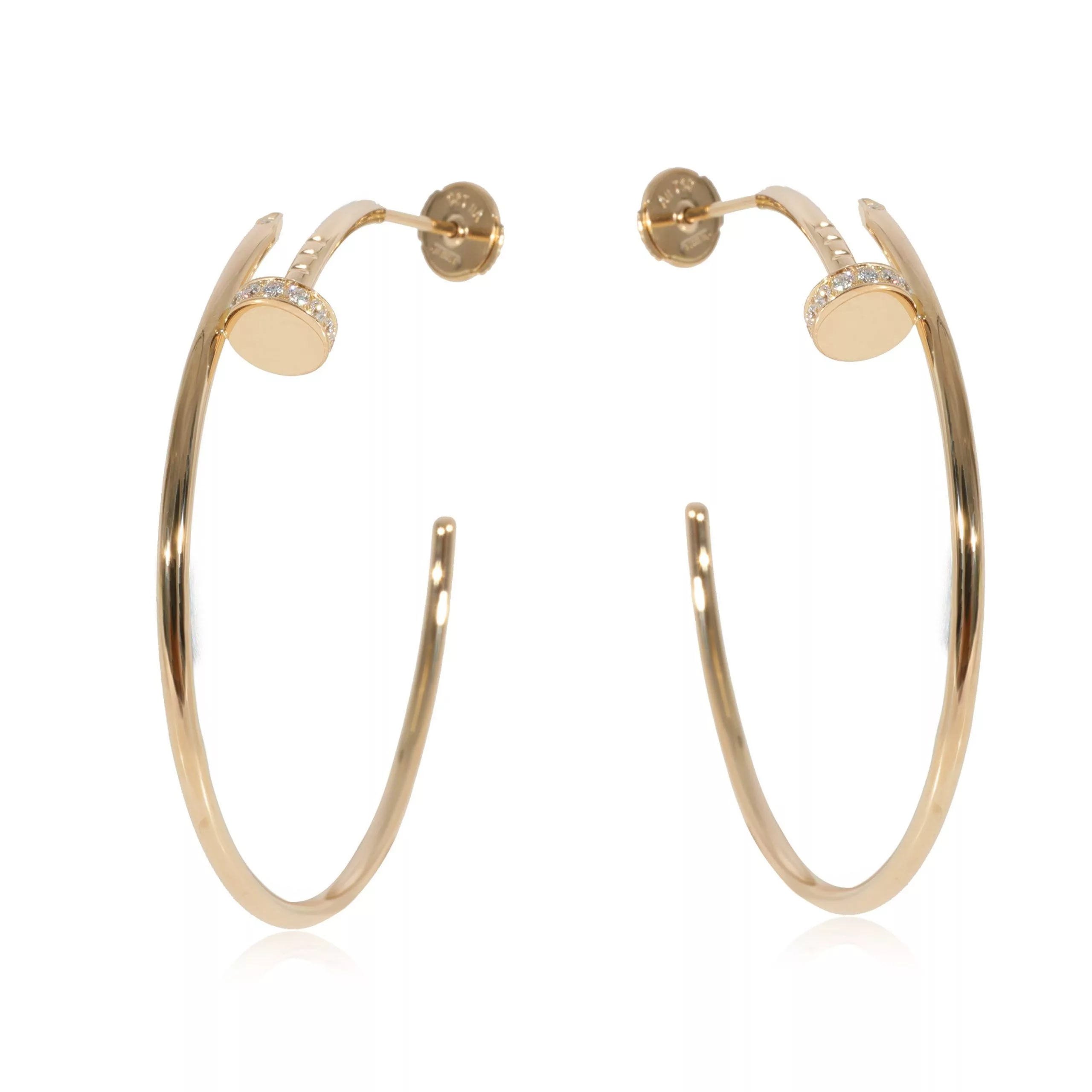 Cartier Rings Cartier Juste Un Clou Diamond Earrings in 18k 18 Karat Yellow Gold 0.17 CTW